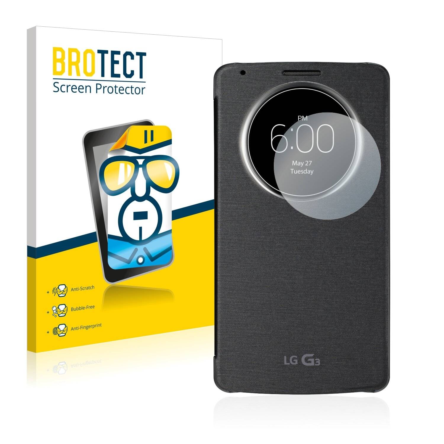 2x BROTECT HD-Clear Displayschutzfolie für LG QuickCircle for