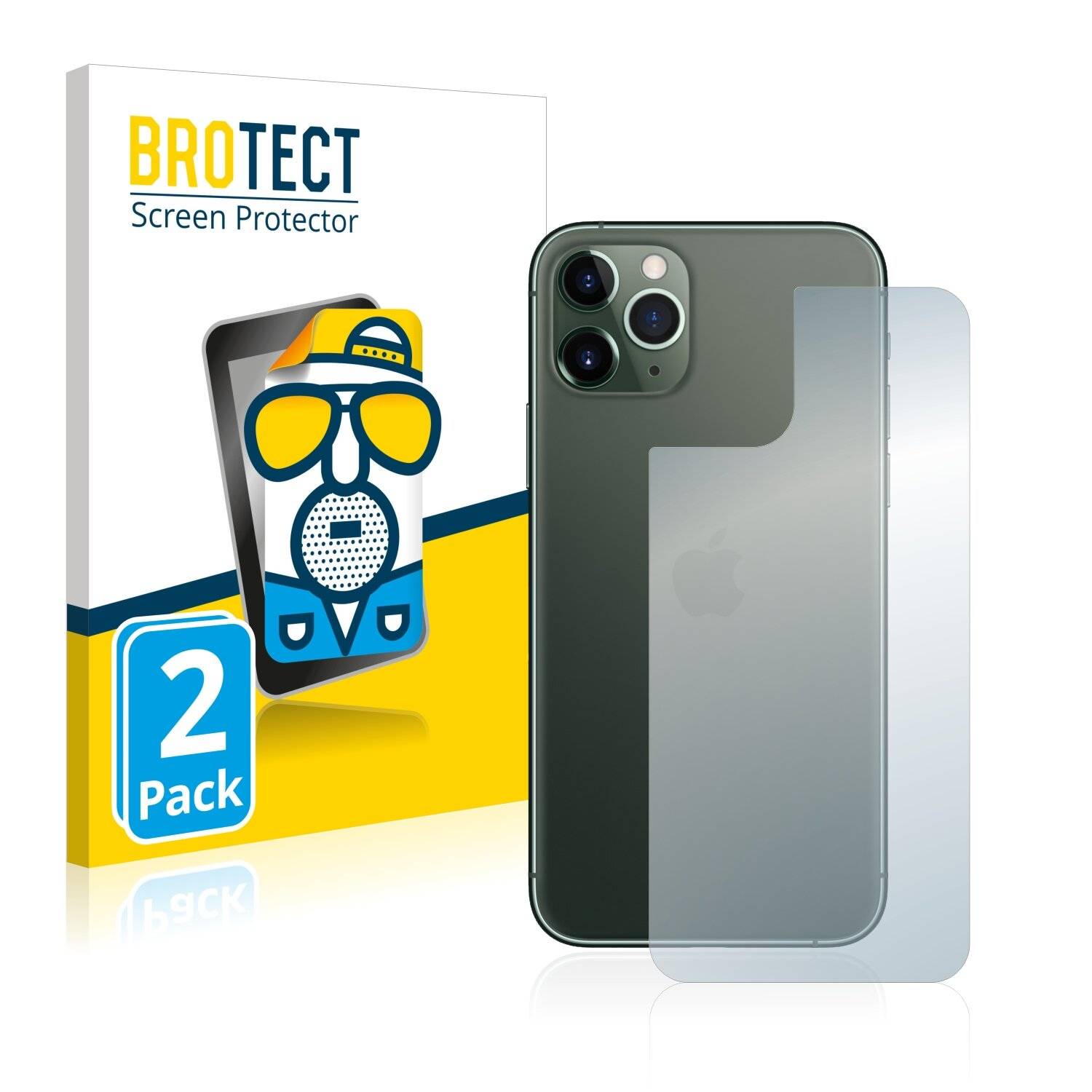 2x BROTECT Matte Displayschutzfolie für Apple iPhone 11 Pro (Rückseite) - Entspiegelt,