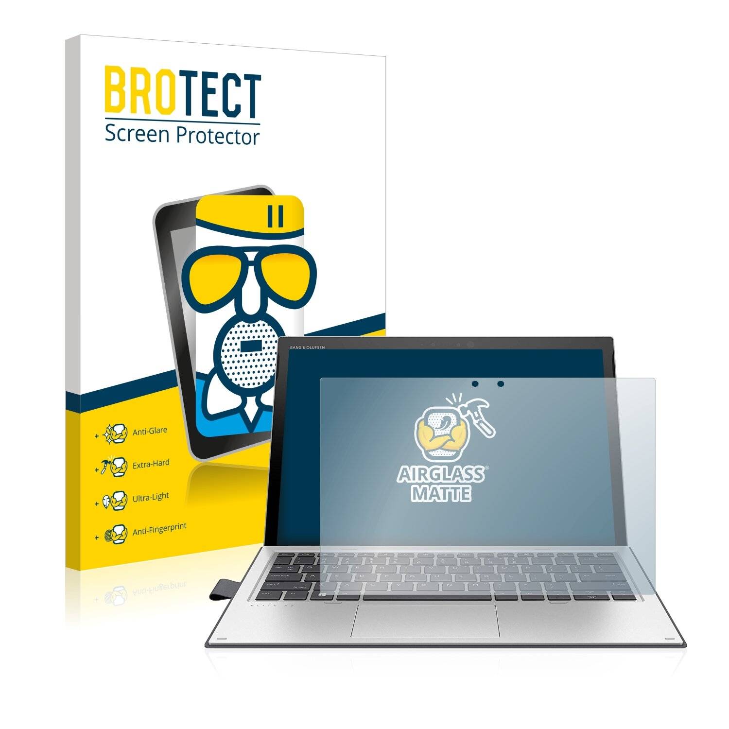 BROTECT AirGlass Matte Schutzglas Folie für HP Elite x2 1013