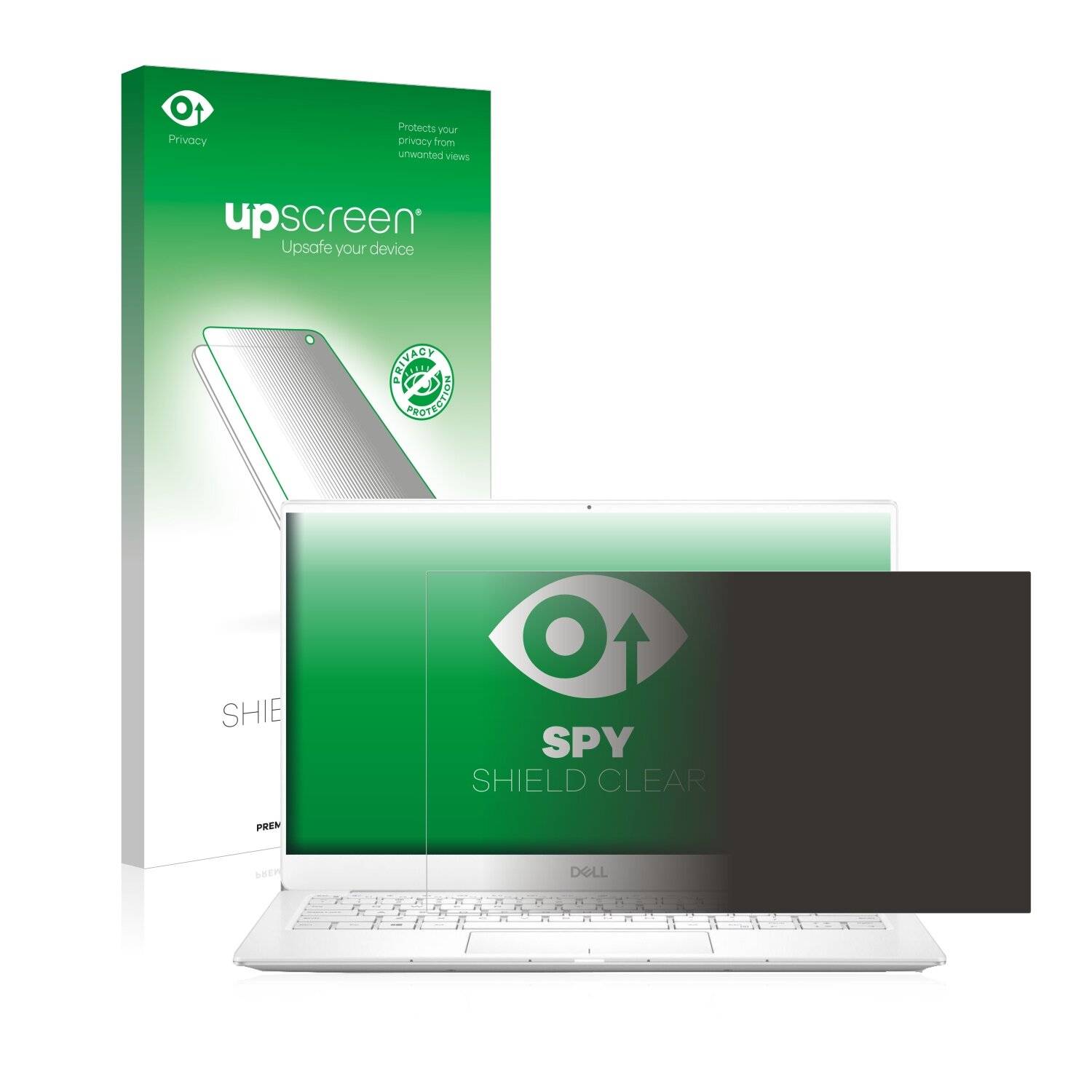 upscreen Spy Shield Clear Premium Blickschutzfolie für Dell XPS 13 9380 97N2Y