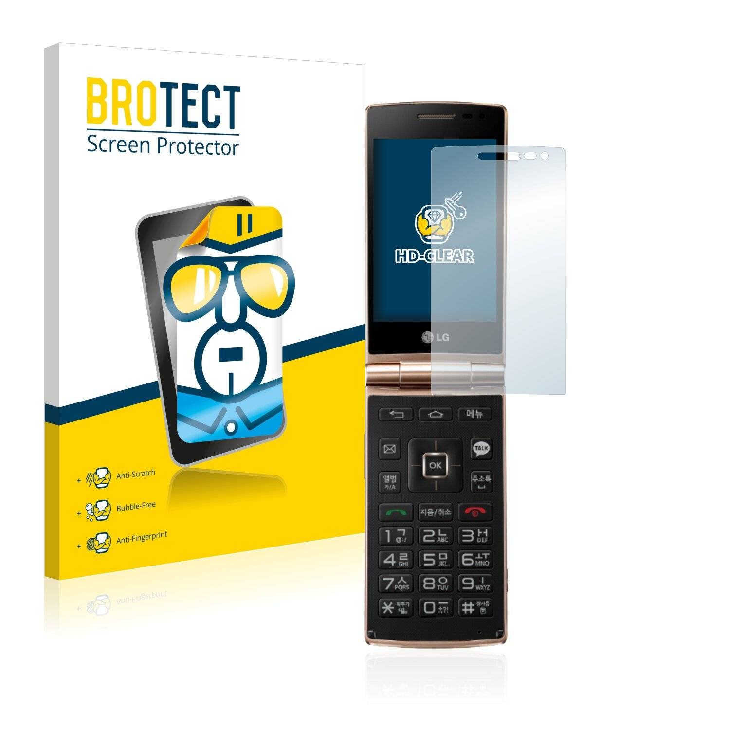 2x BROTECT HD-Clear Displayschutzfolie für LG Wine Smart