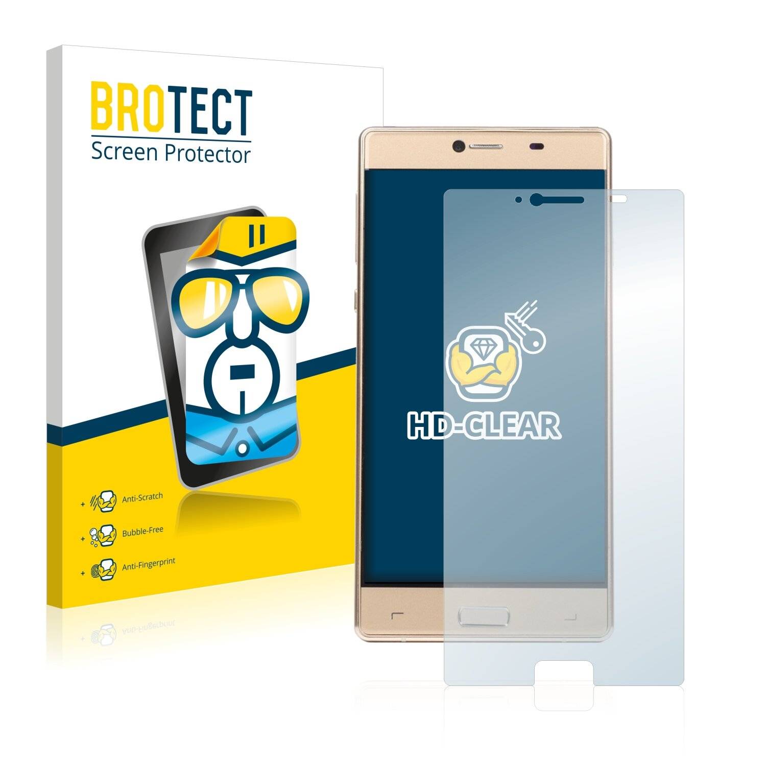 2x BROTECT HD-Clear Displayschutzfolie für Elephone