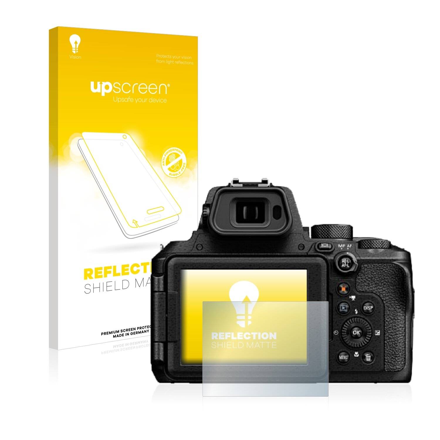 upscreen Reflection Shield Matte Premium Displayschutzfolie für Nikon Coolpix