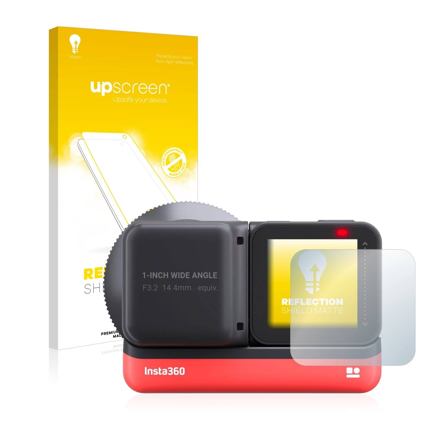 upscreen Reflection Shield Matte Premium Displayschutzfolie für Insta360 One R 1-Inch