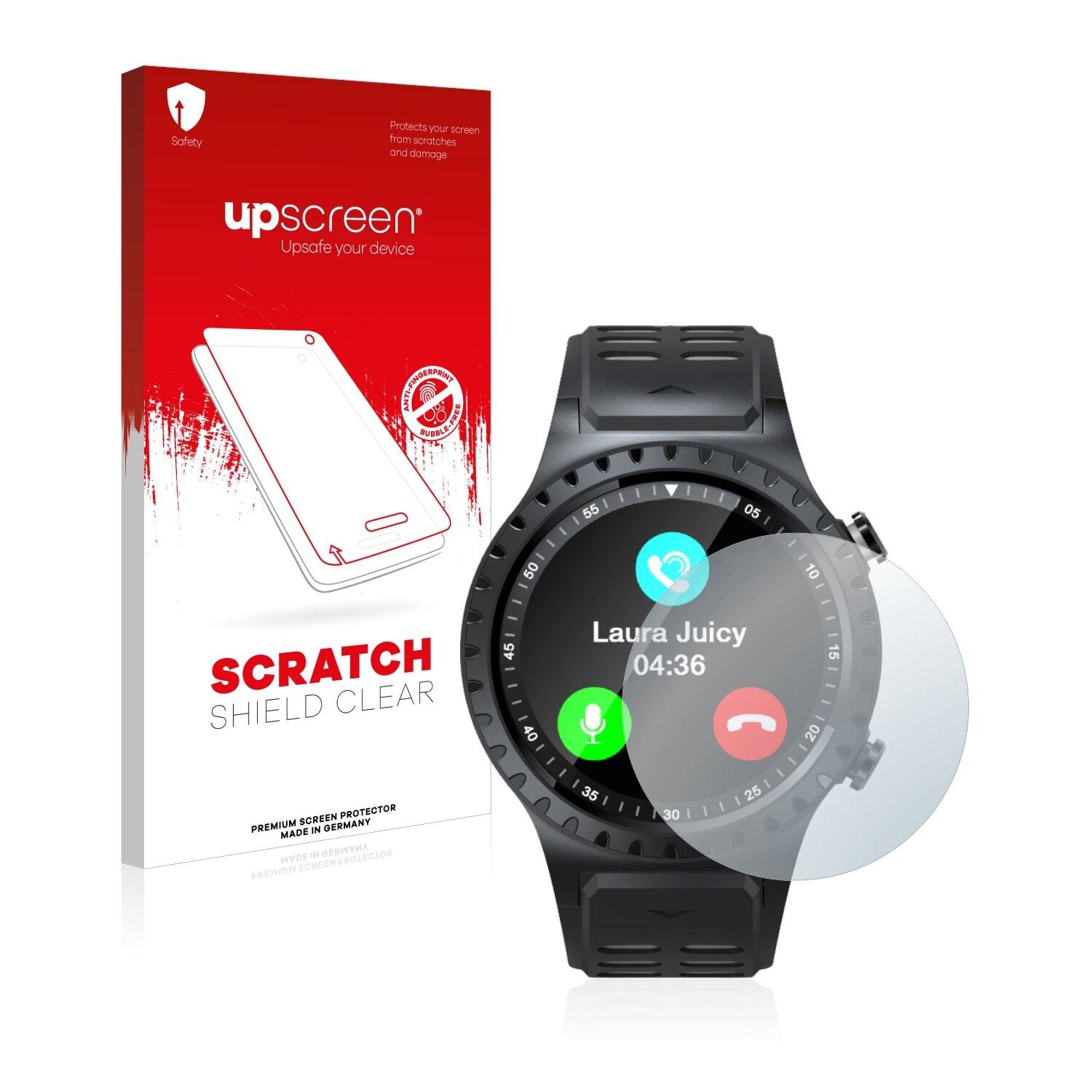 upscreen Scratch Shield Clear Premium Displayschutzfolie für Evolveo Sportwatch