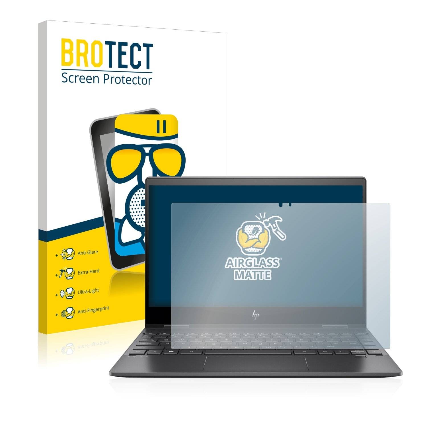 BROTECT AirGlass Matte Schutzglas Folie für HP Envy x360