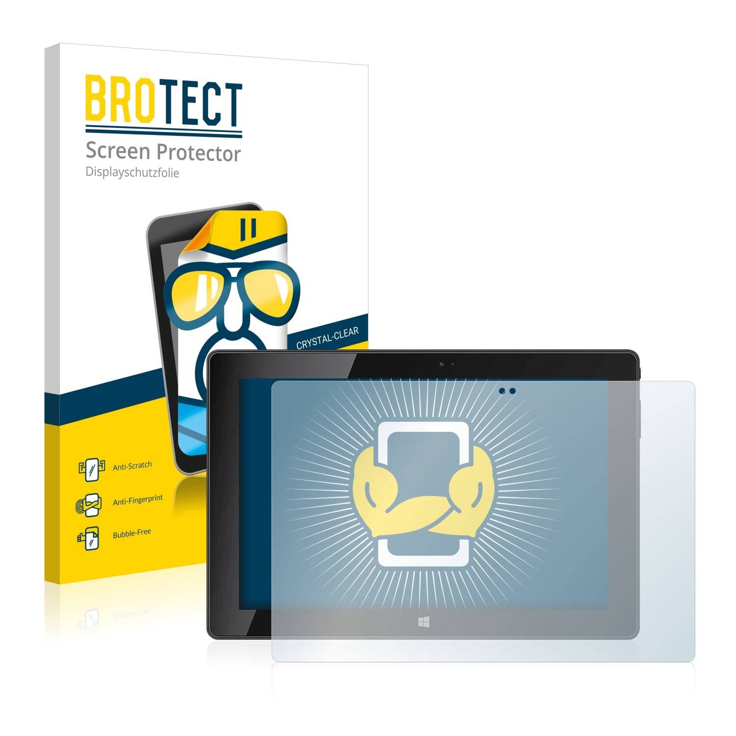 2x BROTECT HD-Clear Displayschutzfolie für Mediacom WinPad 10.1 W101