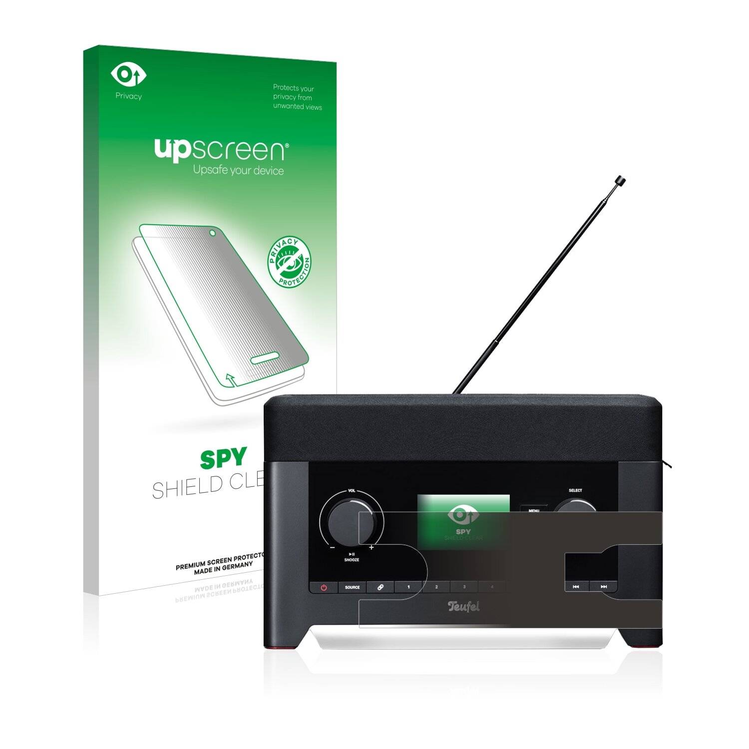 upscreen Spy Shield Clear Premium Blickschutzfolie für Teufel Radio