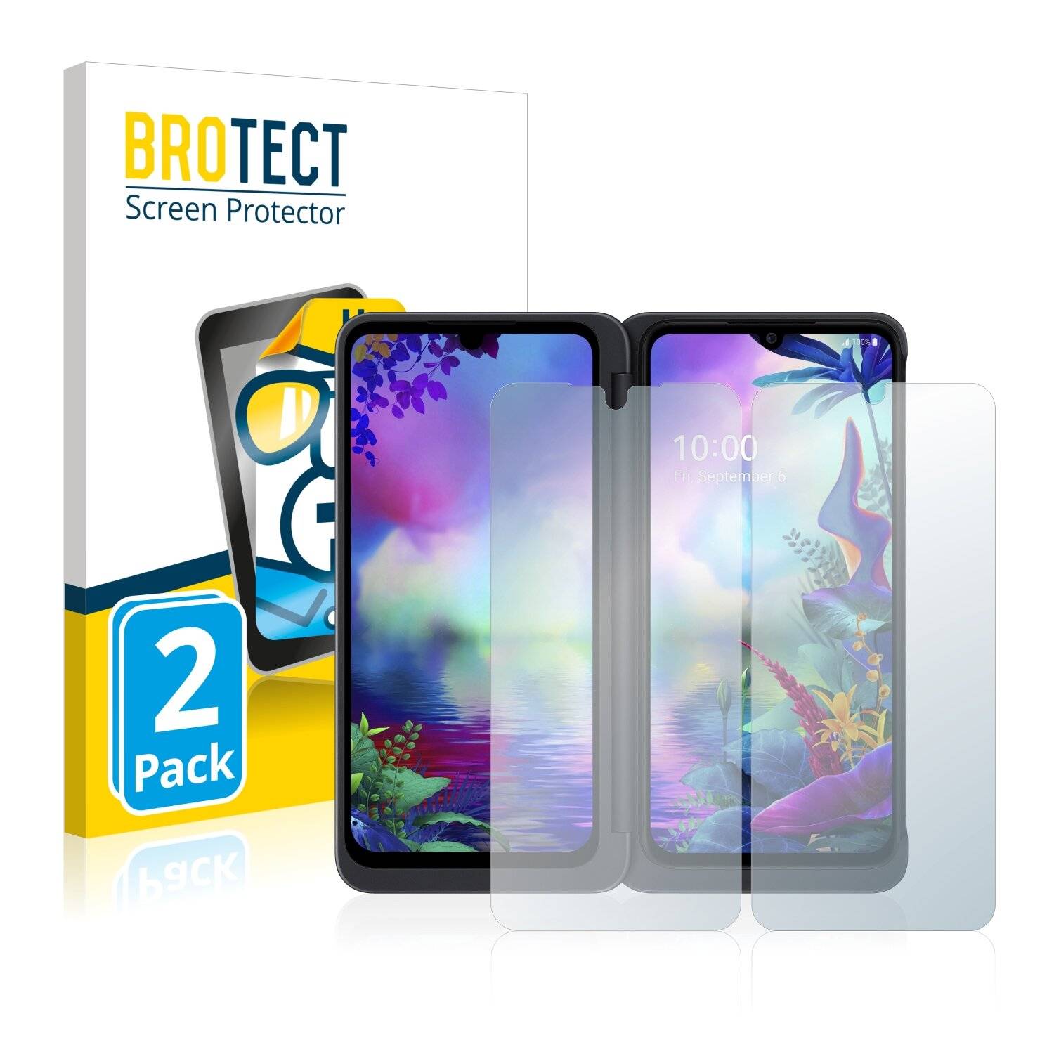 2x BROTECT HD-Clear Displayschutzfolie für LG G8X