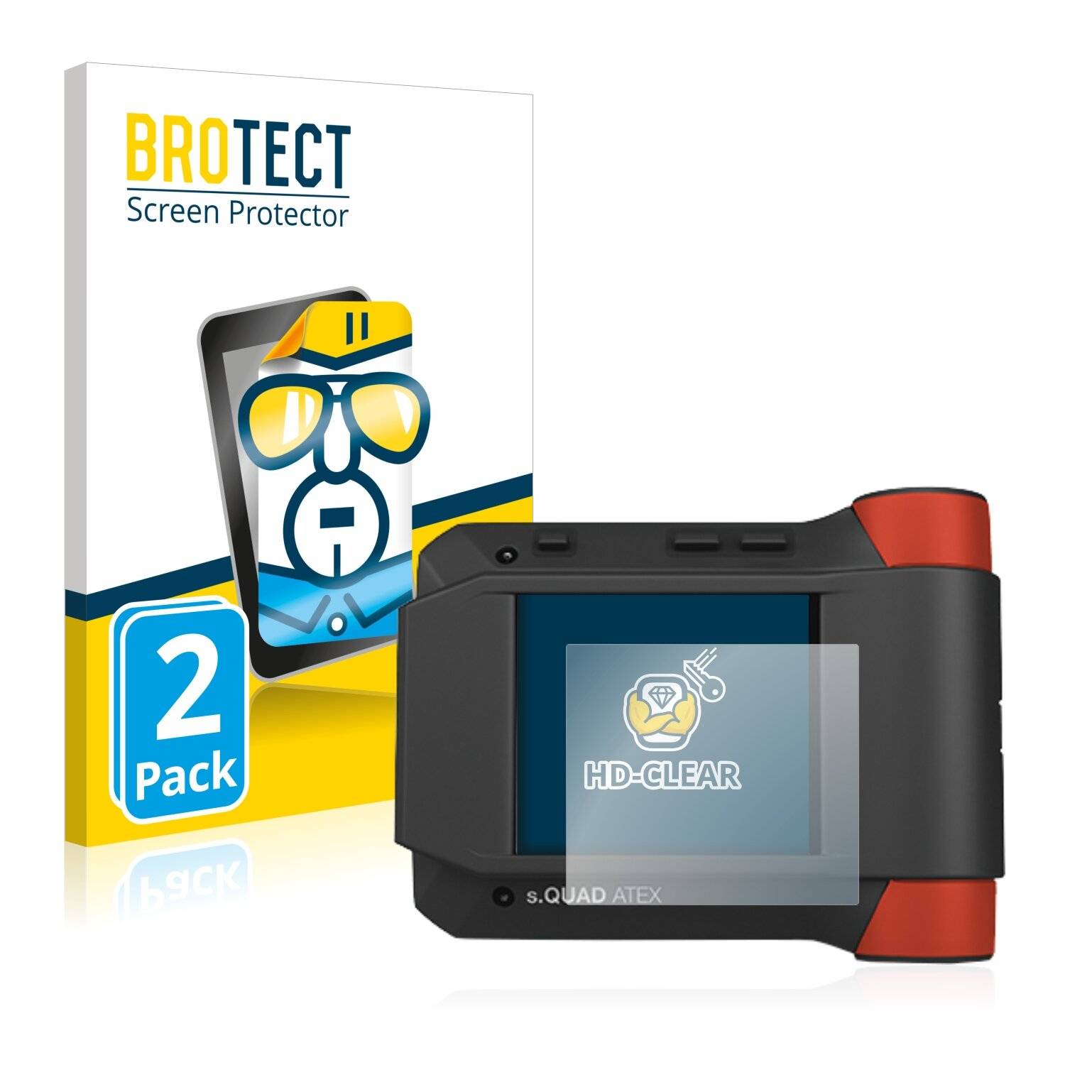 2x BROTECT HD-Clear Displayschutzfolie für Swissphone s.Quad