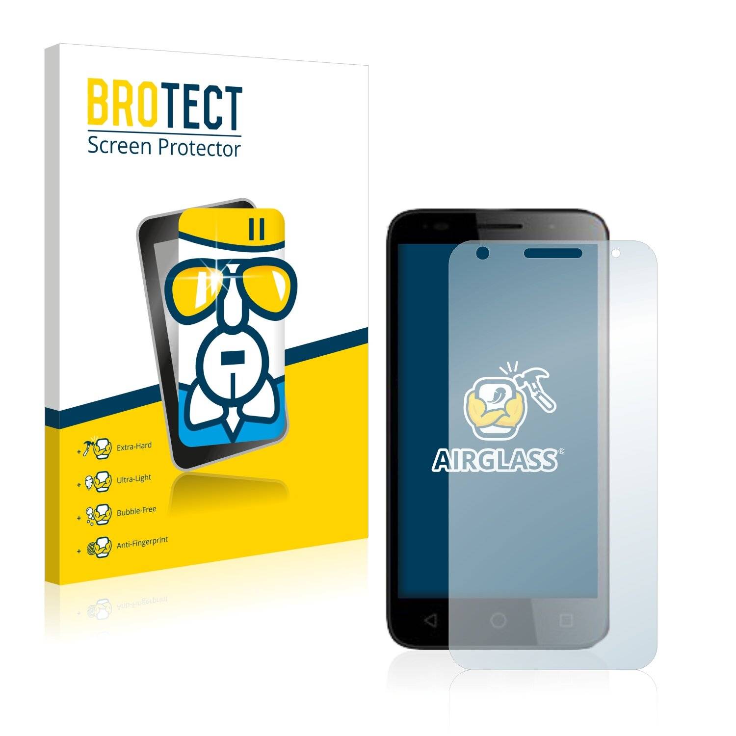 BROTECT AirGlass Schutzglas Folie für Alcatel Pixi 3 (5.0)