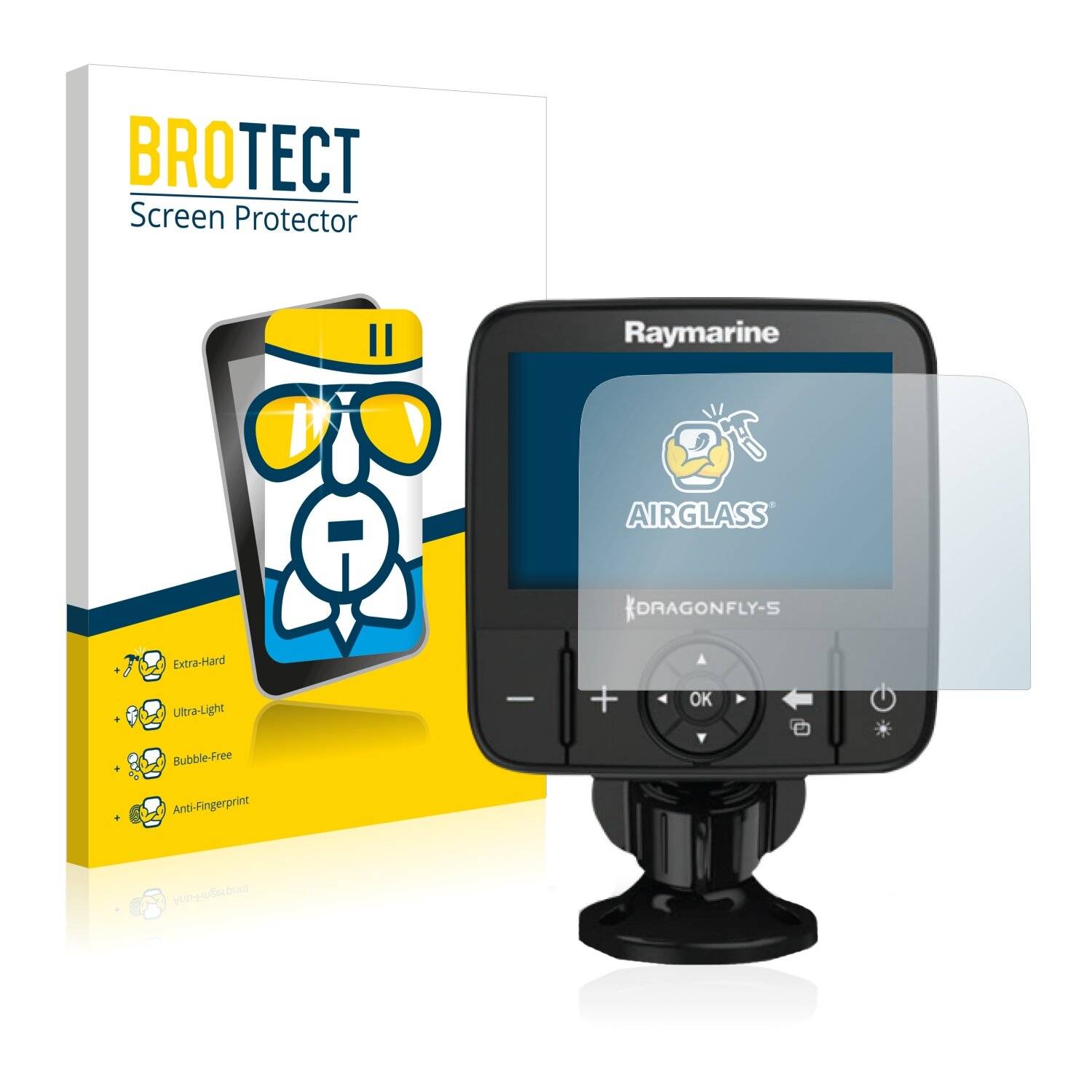 BROTECT AirGlass Schutzglas Folie für Raymarine Dragonfly