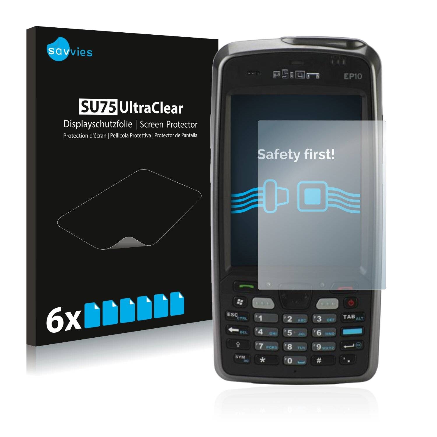 6x Savvies SU75 Displayschutzfolie für Psion