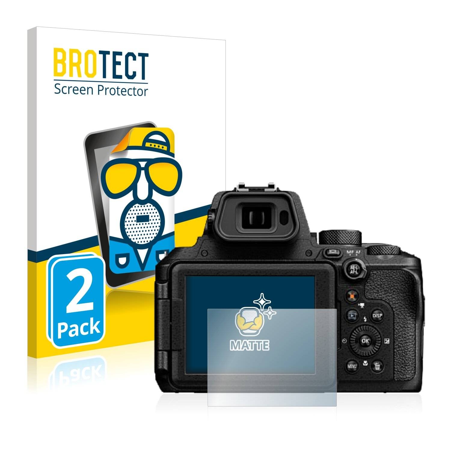 2x BROTECT Matte Displayschutzfolie für Nikon Coolpix P950 - Entspiegelt,