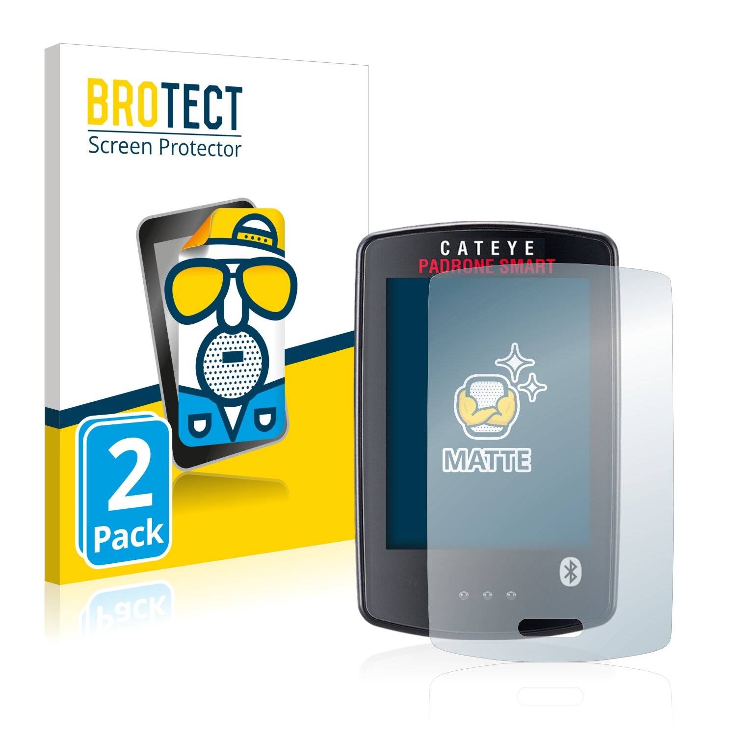 2x BROTECT Matte Displayschutzfolie für Cateye Padrone Smart - Entspiegelt,