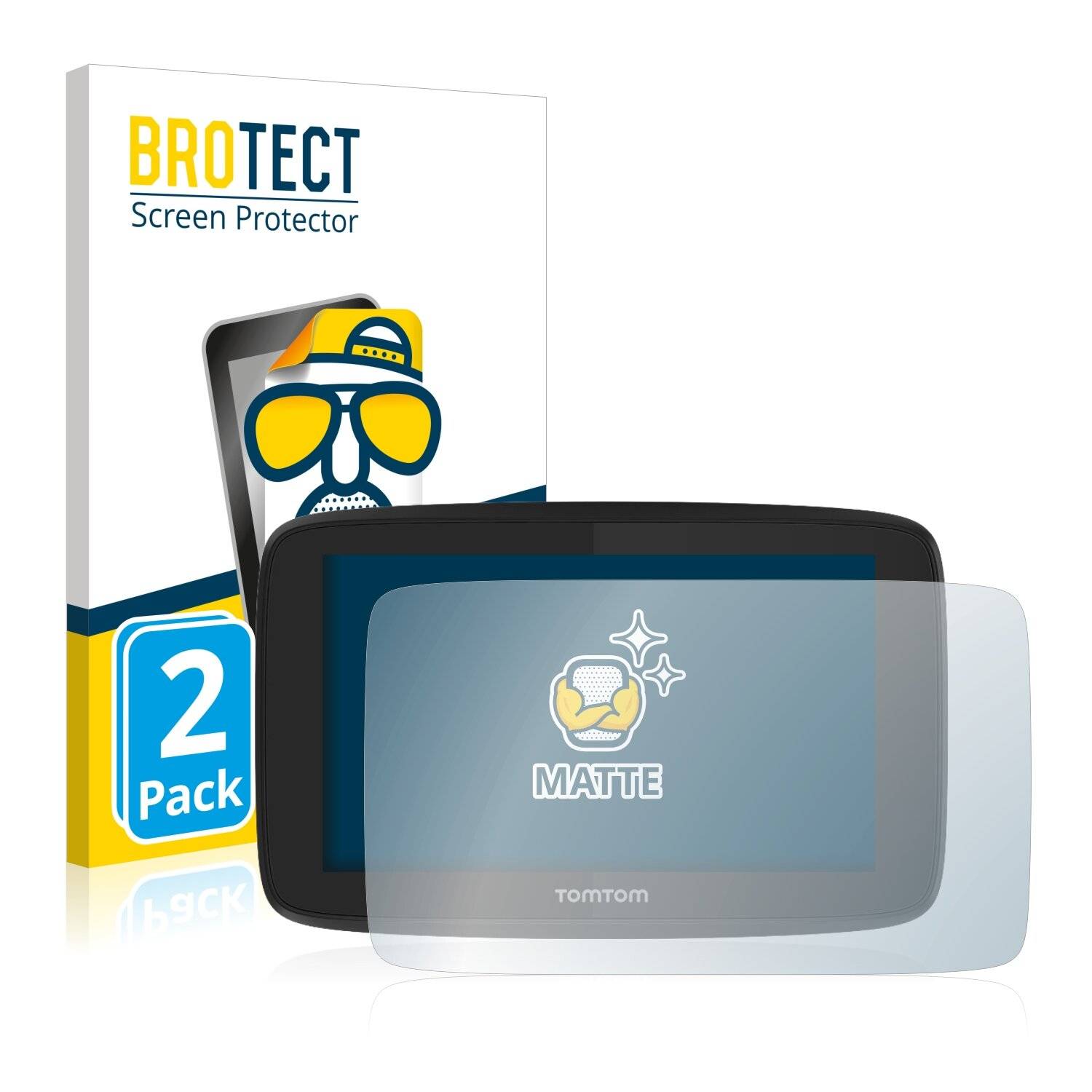 2x BROTECT Matte Displayschutzfolie für TomTom Go Professional 520 - Entspiegelt,