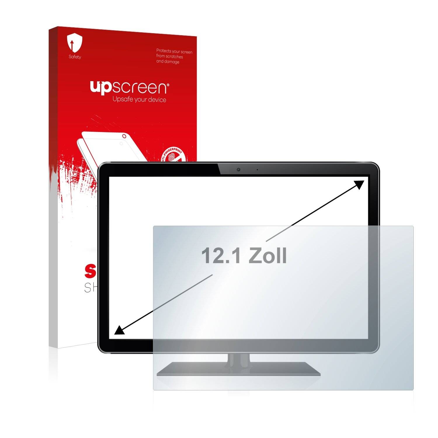 upscreen Scratch Shield Clear Premium Displayschutzfolie für Kassensysteme mit 12.1 Zoll