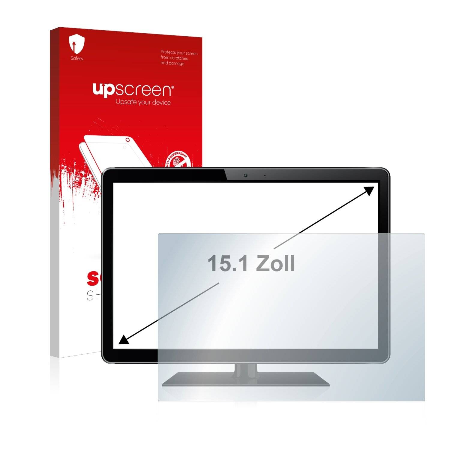 upscreen Scratch Shield Clear Premium Displayschutzfolie für Kassensysteme mit 15.1 Zoll