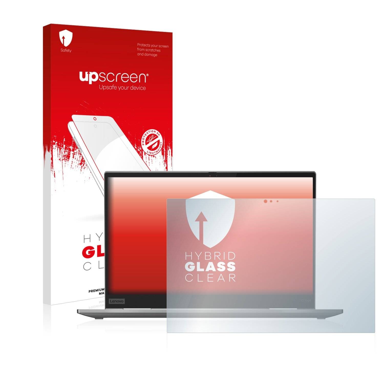 upscreen Hybrid Glass Clear Premium Schutzglas Folie für Lenovo ThinkPad X1 Yoga (4.