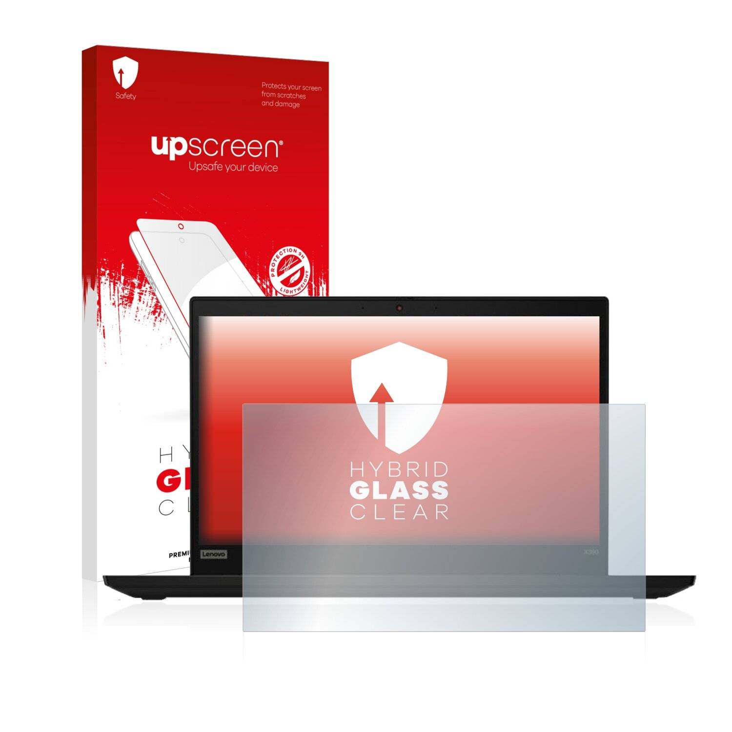 upscreen Hybrid Glass Clear Premium Schutzglas Folie für Lenovo ThinkPad X390