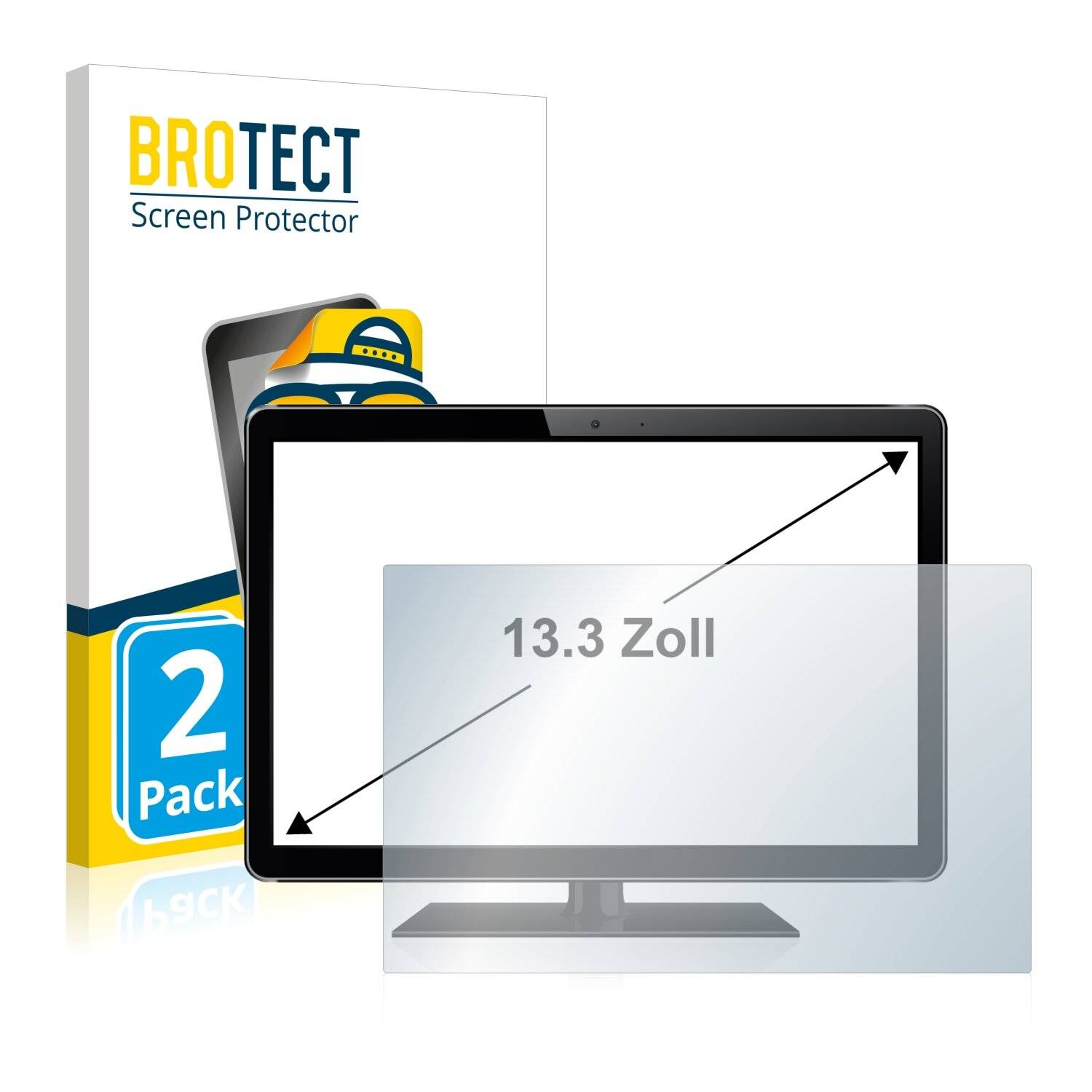 2x BROTECT Matte Displayschutzfolie für Kassensysteme mit 13.3 Zoll Displays [270 mm x 203