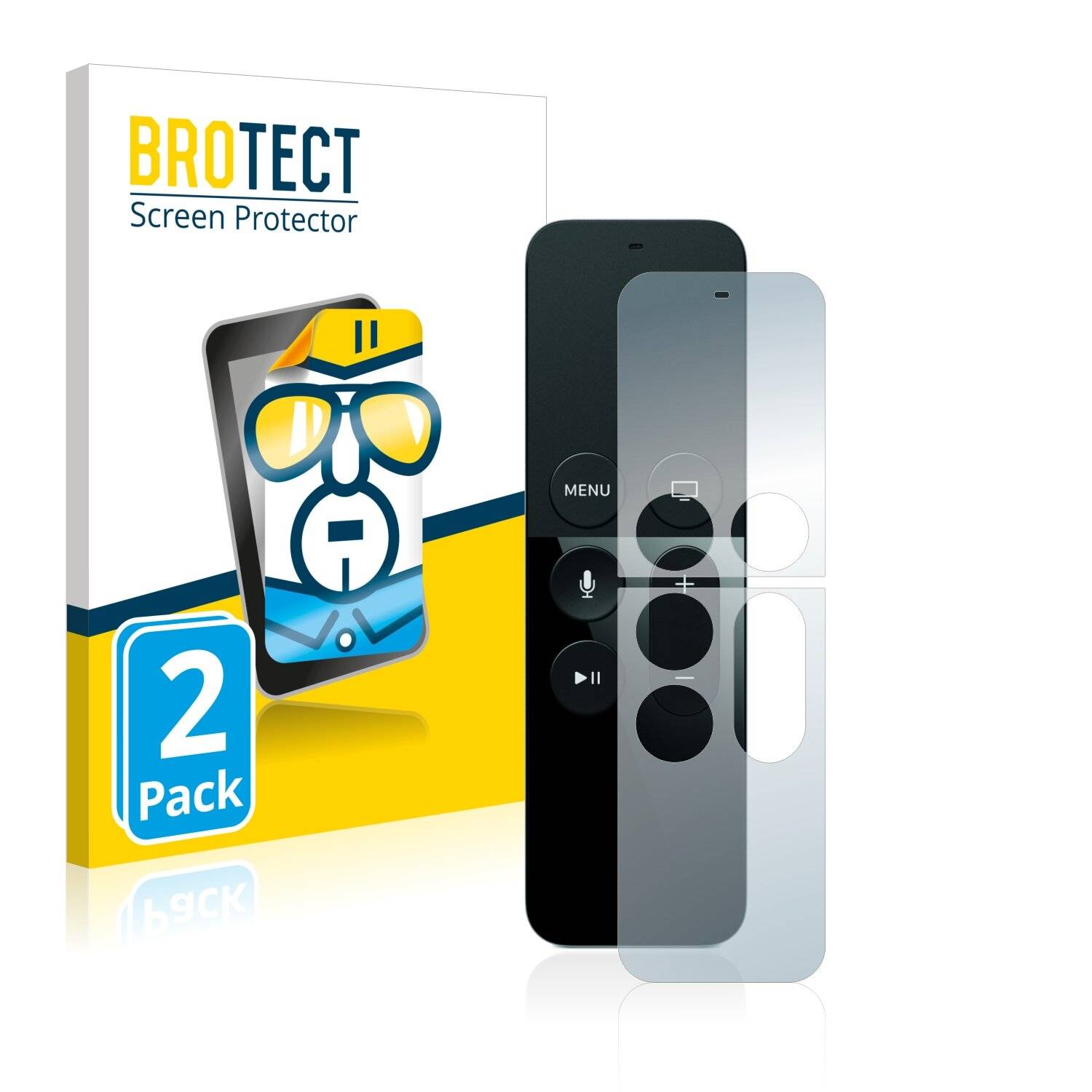 2x BROTECT HD-Clear Displayschutzfolie für Apple Remote Control Apple TV