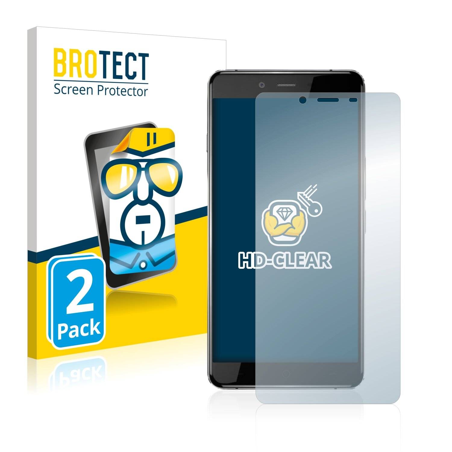 2x BROTECT HD-Clear Displayschutzfolie für OnePlus X