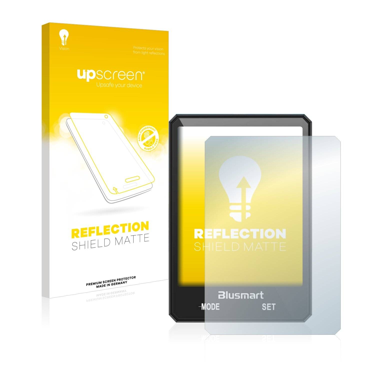 upscreen Reflection Shield Matte Premium Displayschutzfolie für Blusmart Bike Computer