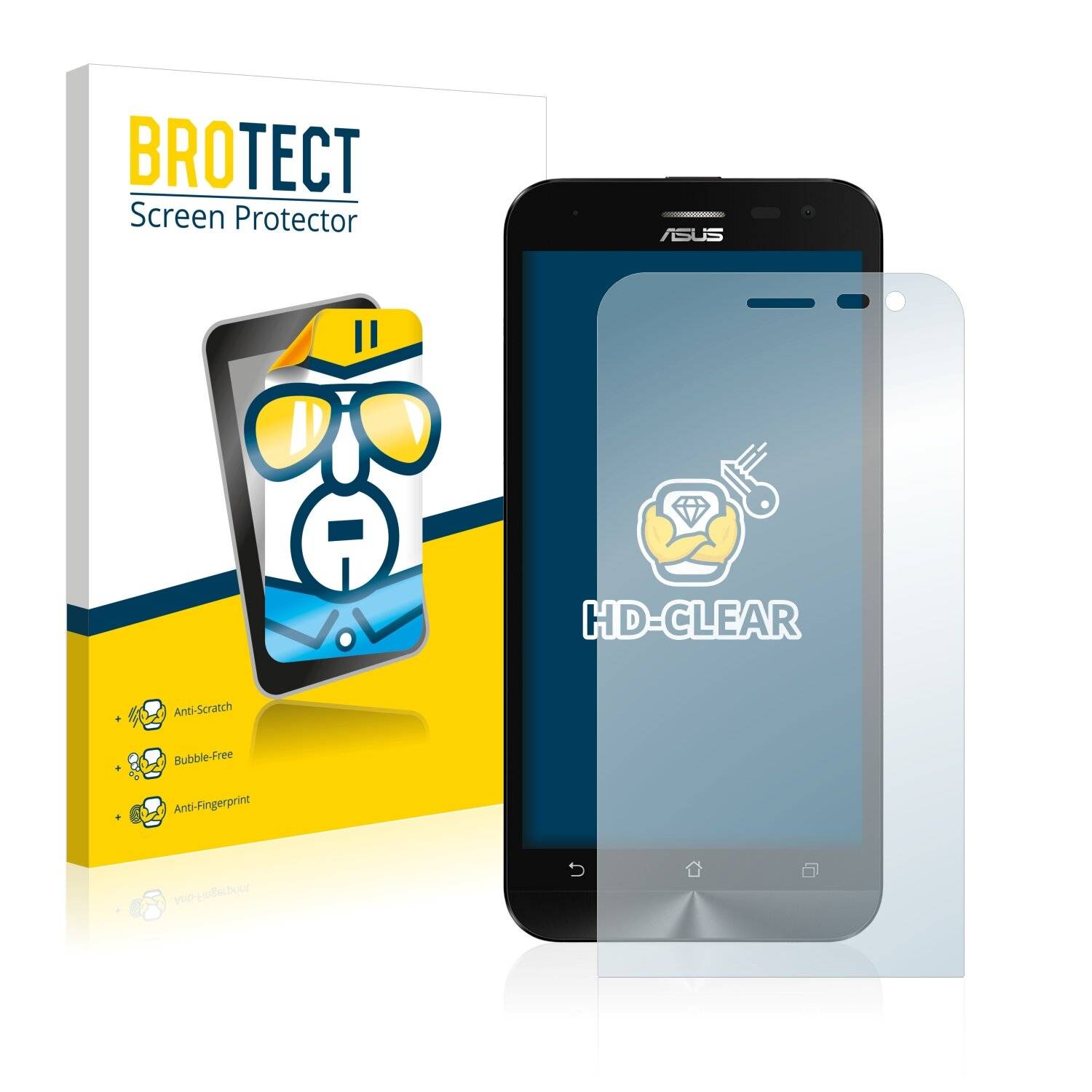 2x BROTECT HD-Clear Displayschutzfolie für Asus ZenFone 2 Laser