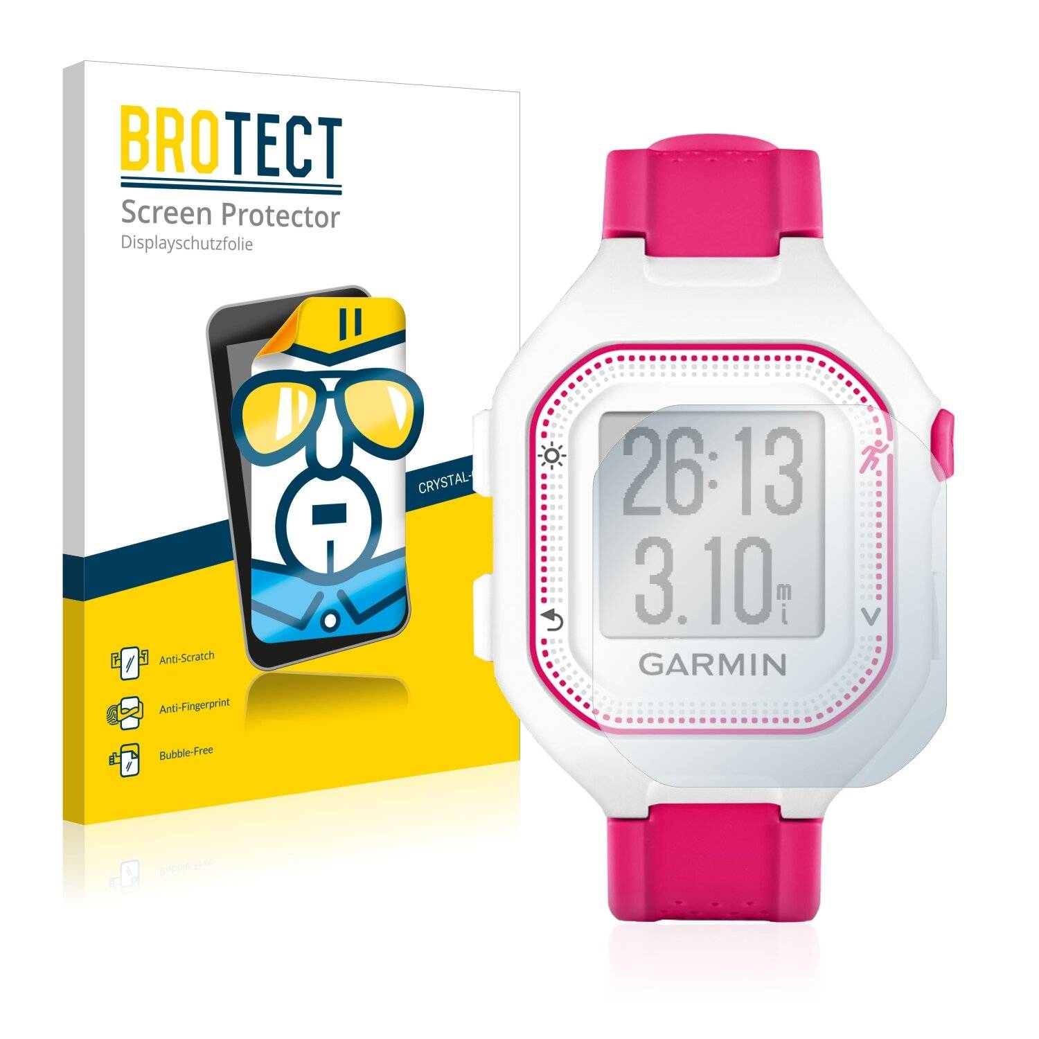 2x BROTECT HD-Clear Displayschutzfolie für Garmin Forerunner 25 (Small