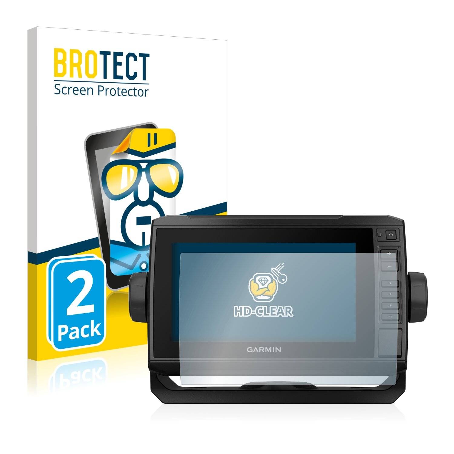 2x BROTECT HD-Clear Displayschutzfolie für Garmin echoMAP UHD