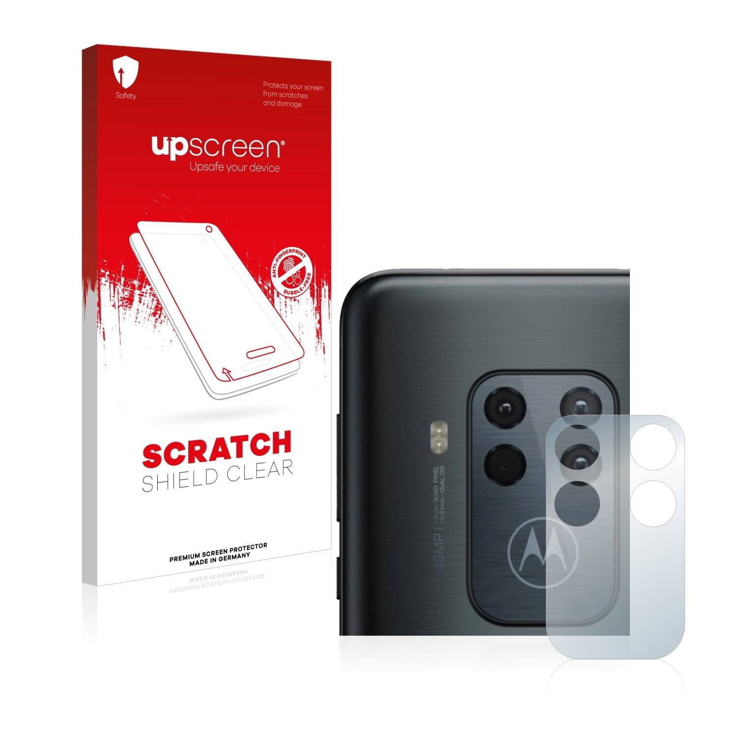 upscreen Scratch Shield Clear Premium Displayschutzfolie für Motorola One Zoom (NUR