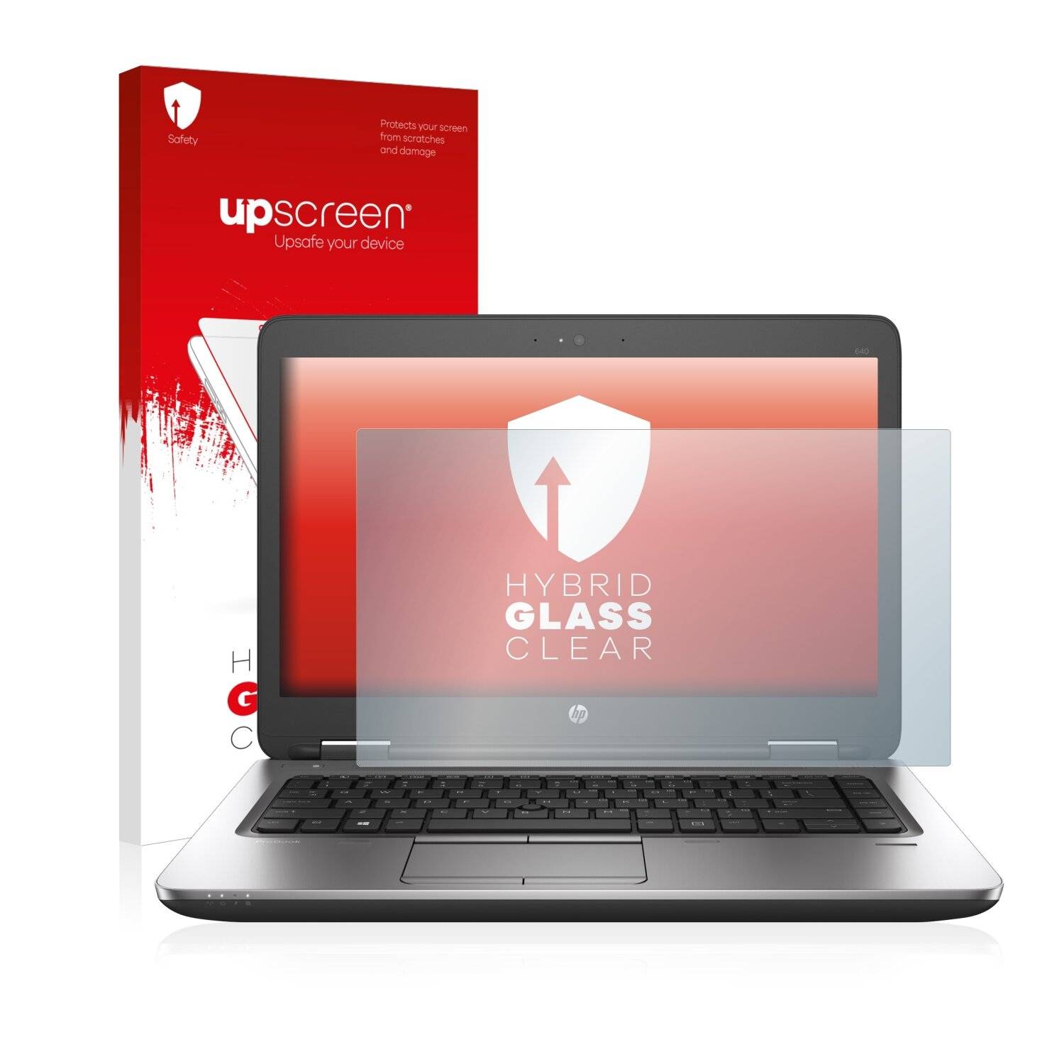 upscreen Hybrid Glass Clear Premium Schutzglas Folie für HP ProBook 640