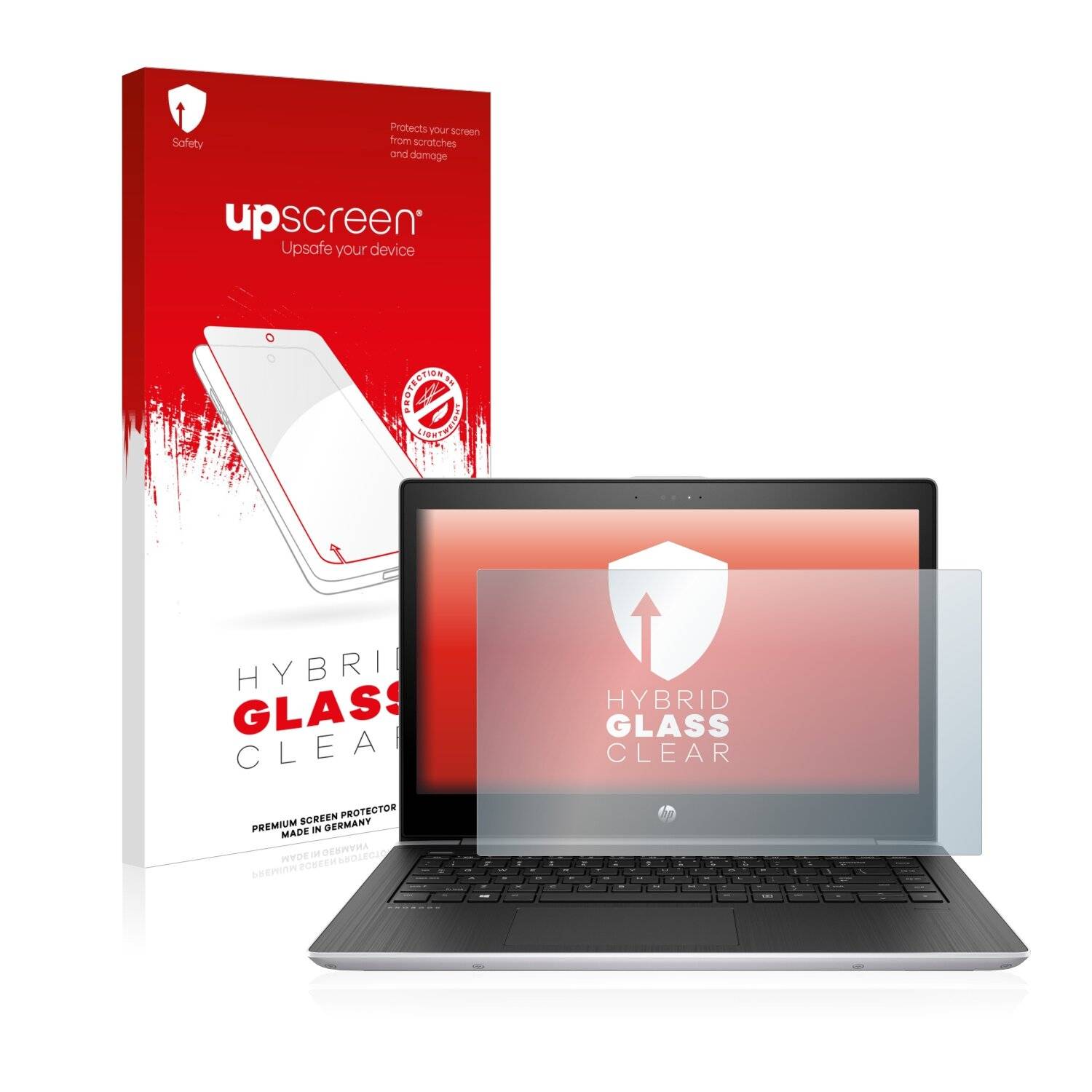 upscreen Hybrid Glass Clear Premium Schutzglas Folie für HP ProBook 440 G5 (non