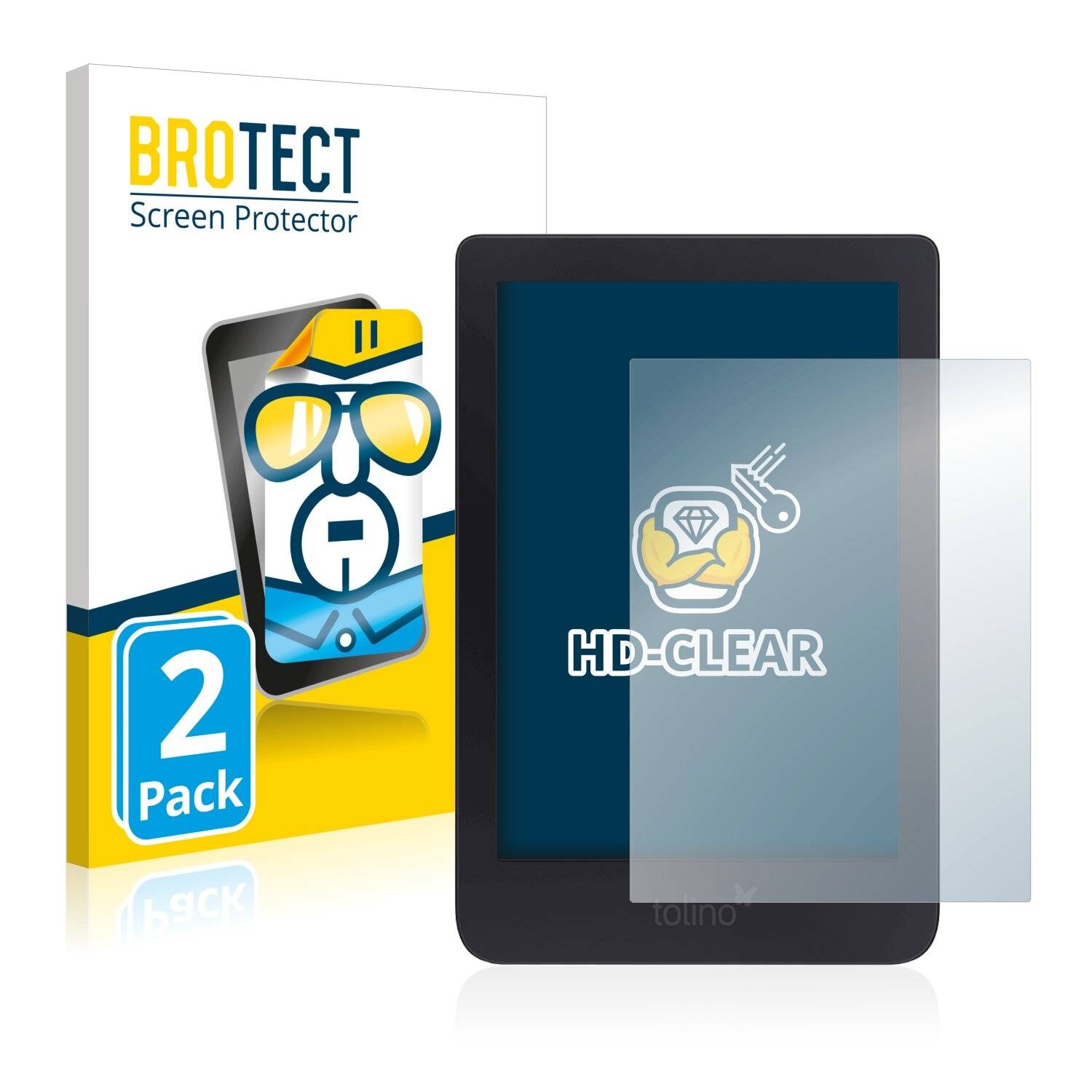 2x BROTECT HD-Clear Displayschutzfolie für Tolino Shine
