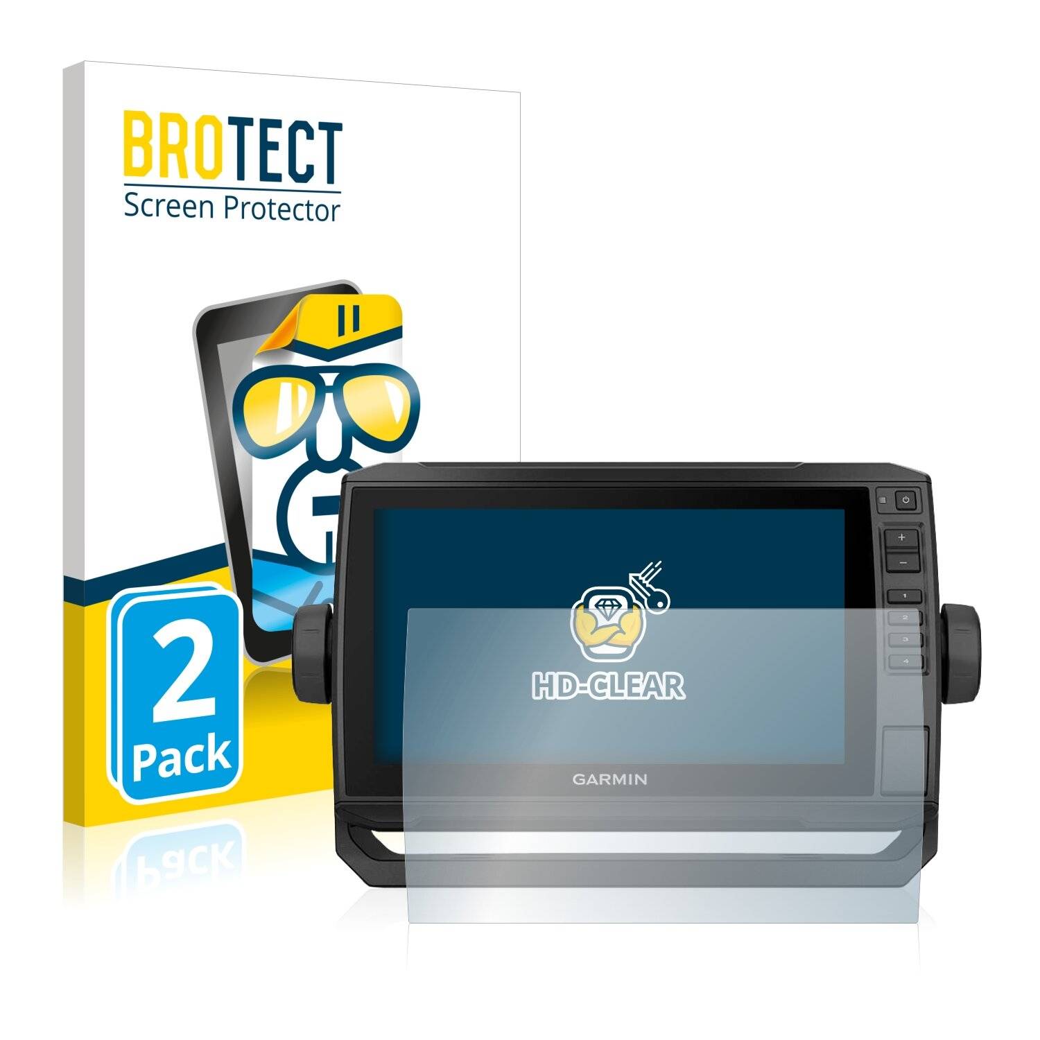 2x BROTECT HD-Clear Displayschutzfolie für Garmin echoMAP UHD