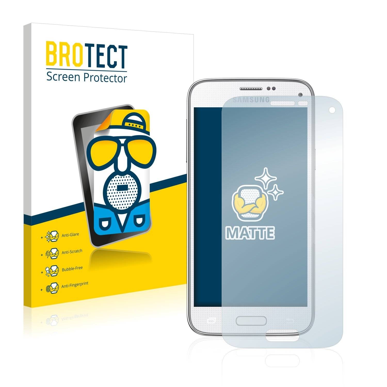2x BROTECT Matte Displayschutzfolie für Samsung Galaxy S5 Mini SM-G800 - Entspiegelt,