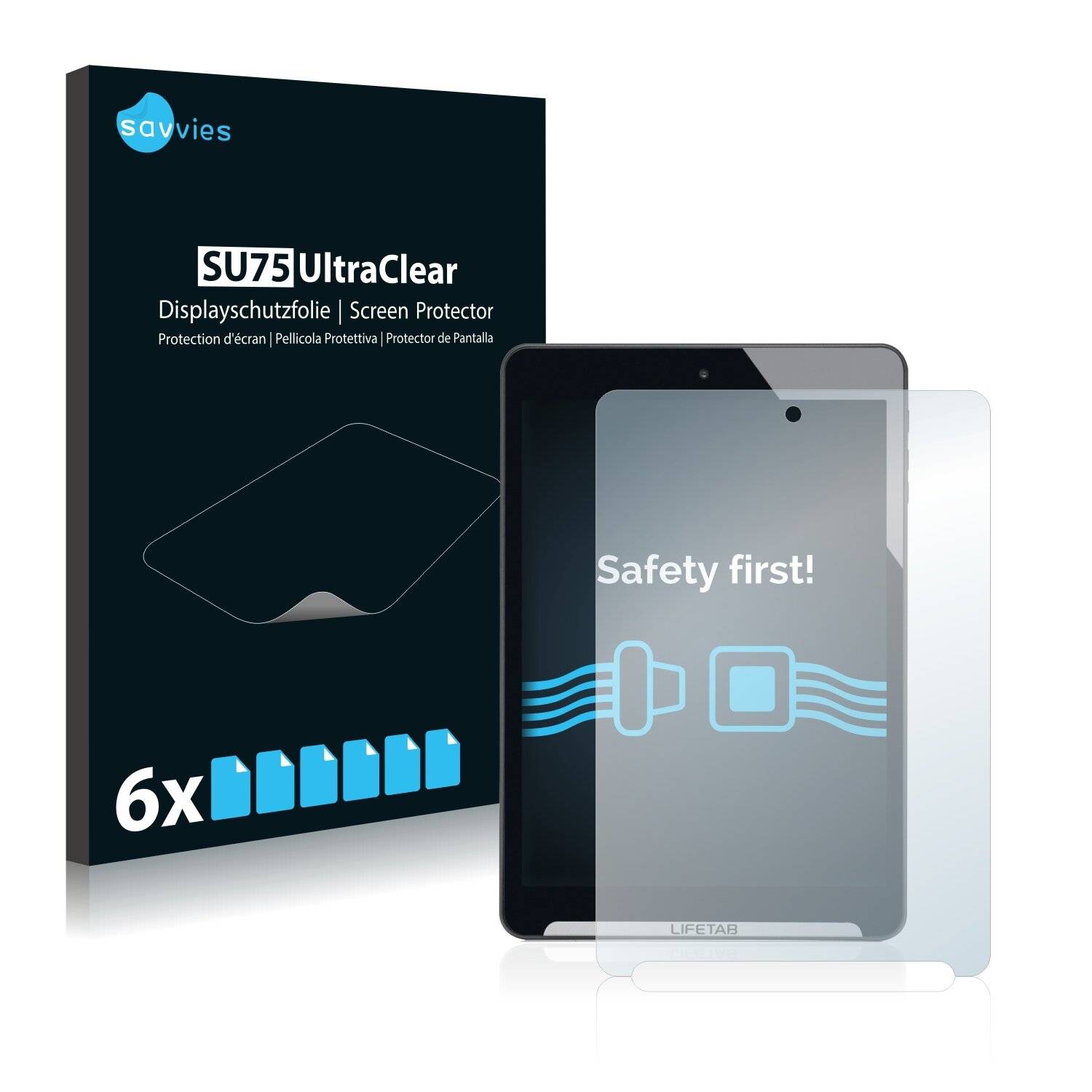 6x Savvies SU75 Displayschutzfolie für Medion Lifetab S7852