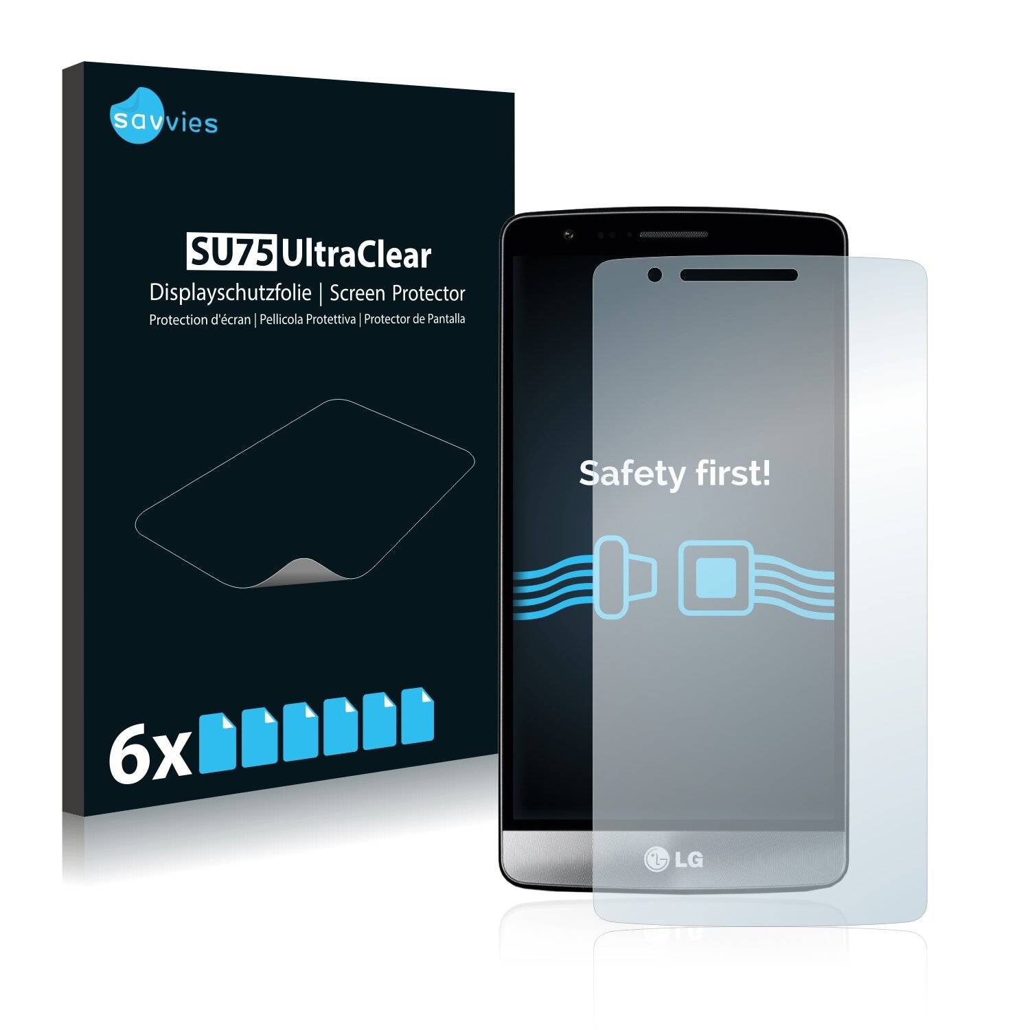 6x Savvies SU75 Displayschutzfolie für LG G3 S