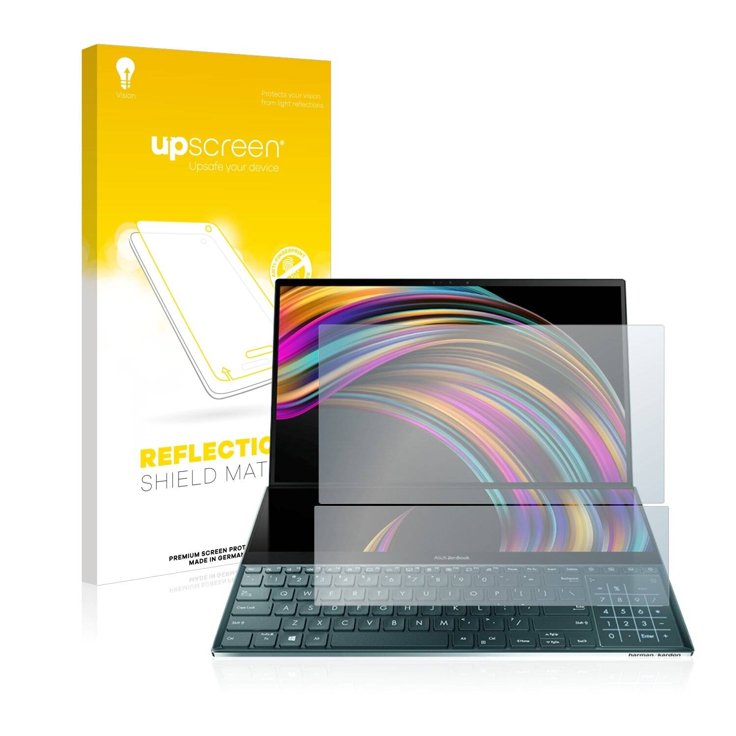 upscreen Reflection Shield Matte Premium Displayschutzfolie für Asus ZenBook Duo