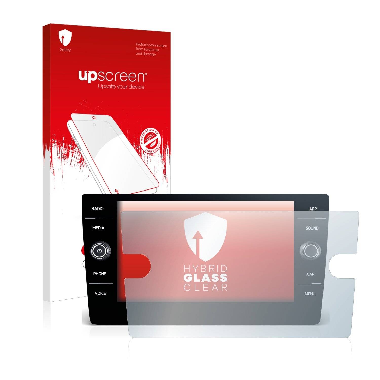 upscreen Hybrid Glass Clear Premium Schutzglas Folie für Volkswagen Golf Variant 2017