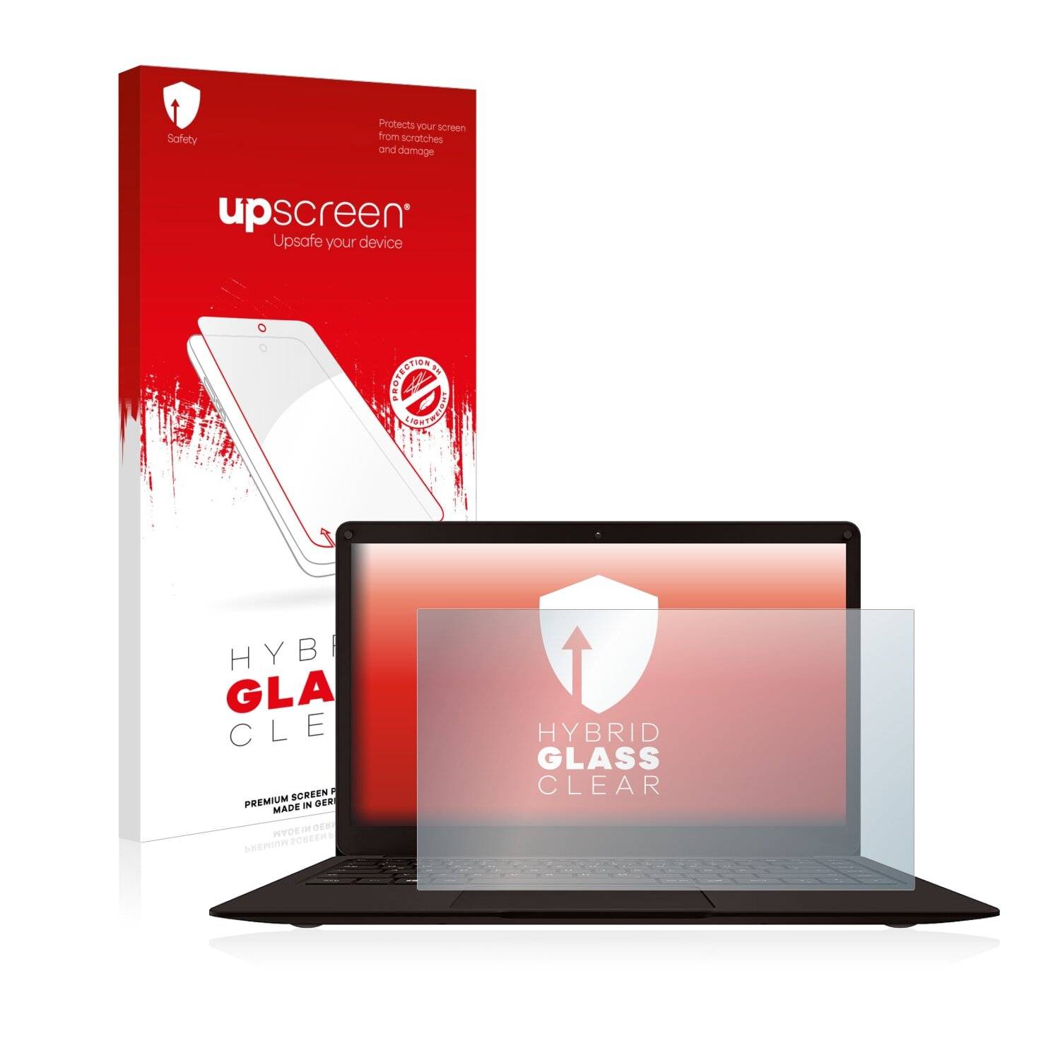 upscreen Hybrid Glass Clear Premium Schutzglas Folie für Peaq Slim