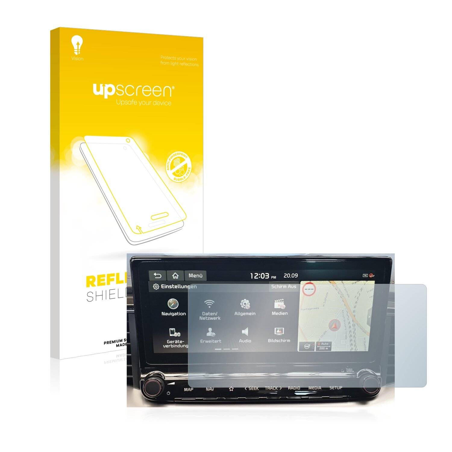 upscreen Reflection Shield Matte Premium Displayschutzfolie für Kia XCeed 2019 Infotainment