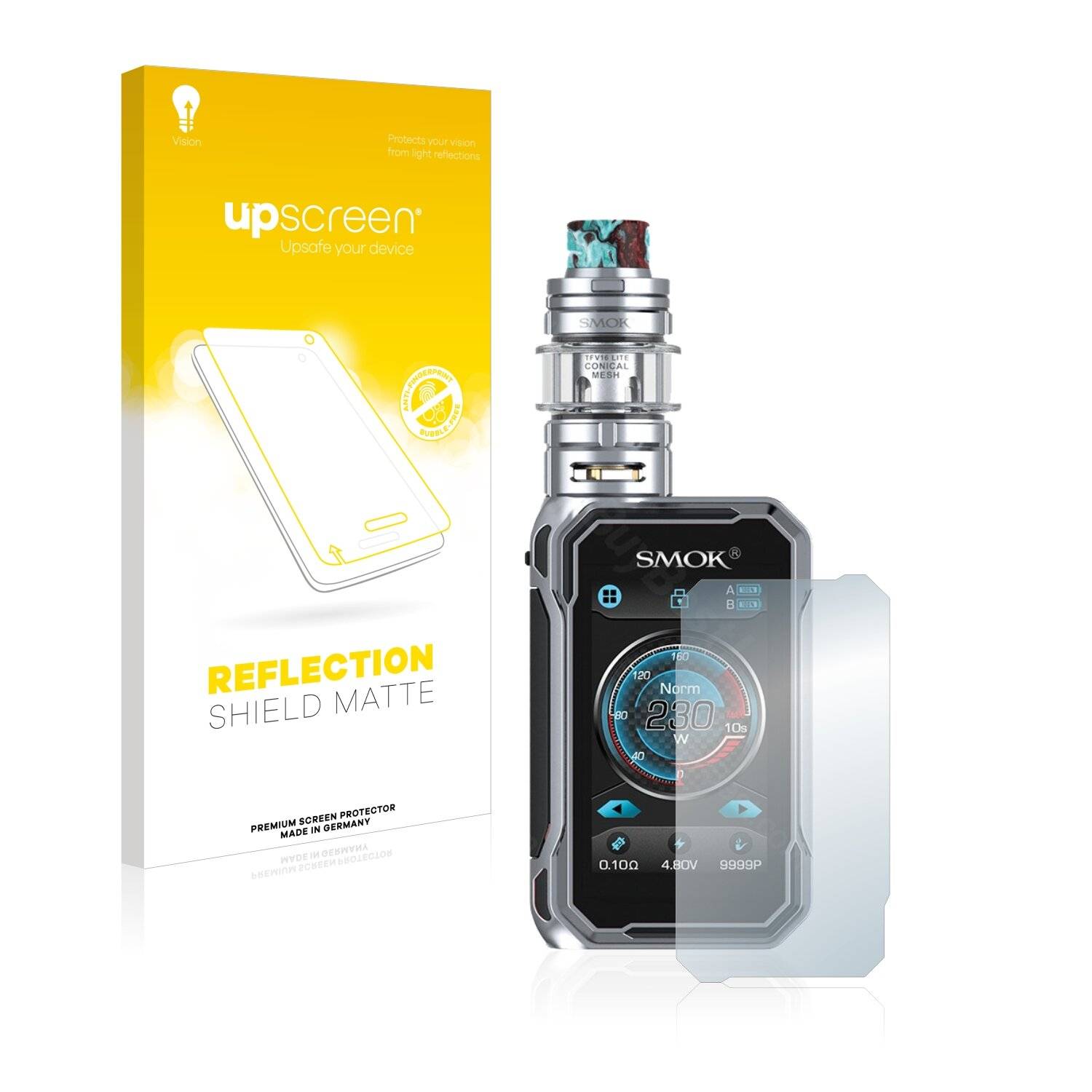upscreen Reflection Shield Matte Premium Displayschutzfolie für Smok G-Priv