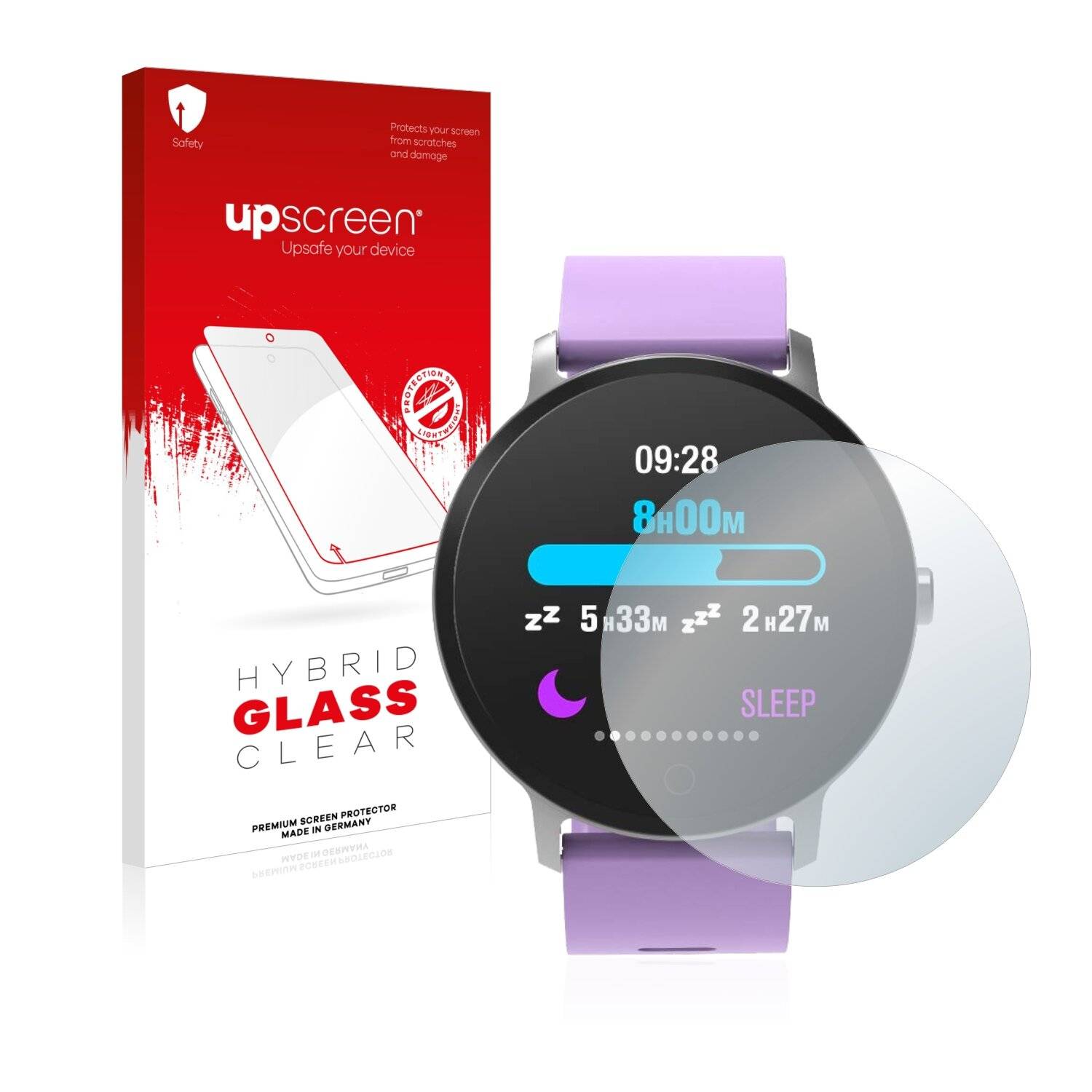 upscreen Hybrid Glass Clear Premium Schutzglas Folie für BingoFit