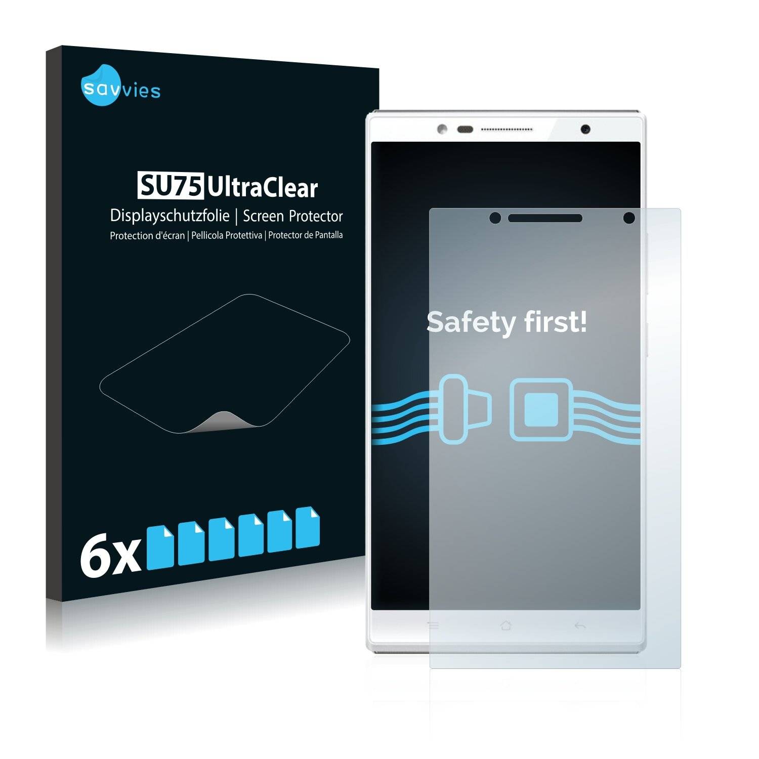 6x Savvies SU75 Displayschutzfolie für Oppo