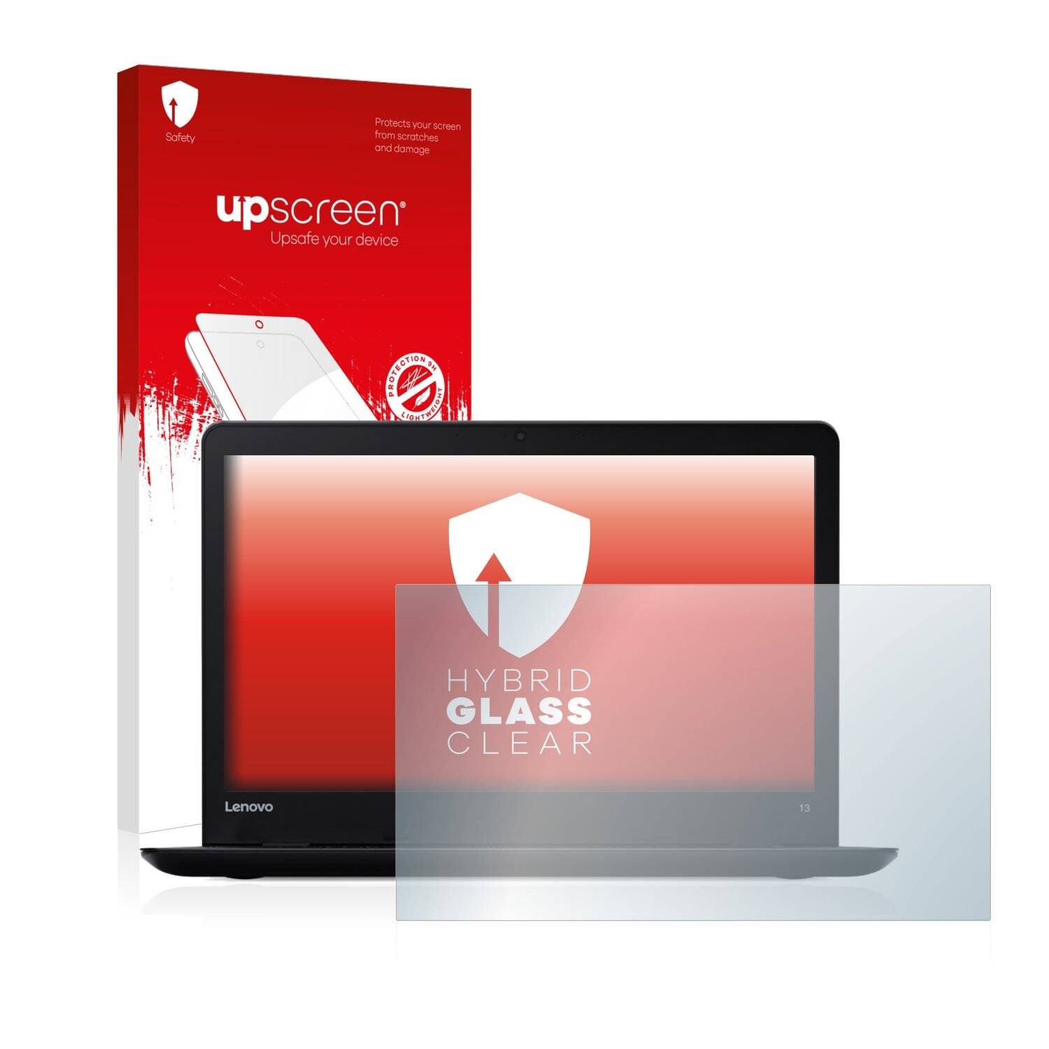 upscreen Hybrid Glass Clear Premium Schutzglas Folie für Lenovo ThinkPad 13