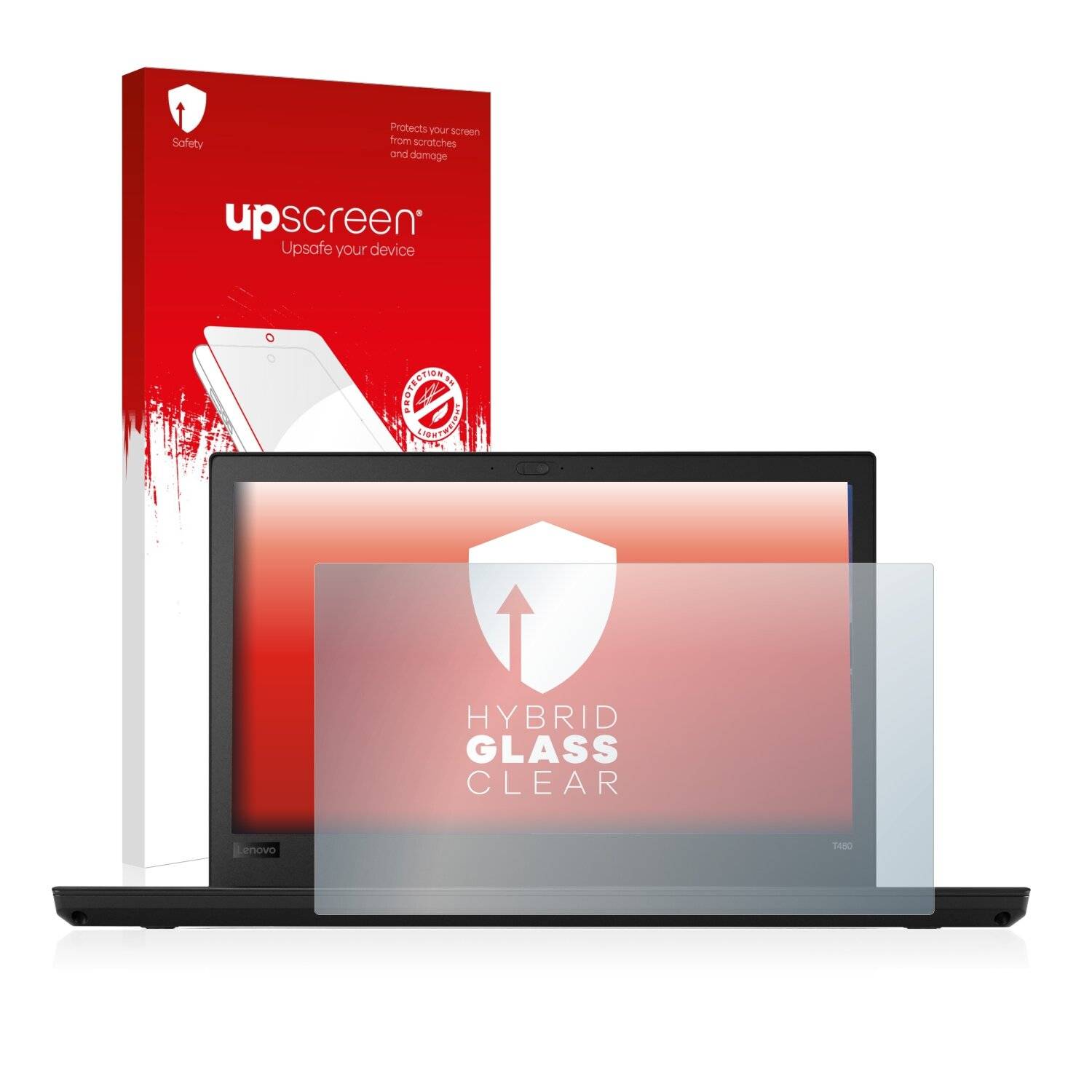 upscreen Hybrid Glass Clear Premium Schutzglas Folie für Lenovo ThinkPad