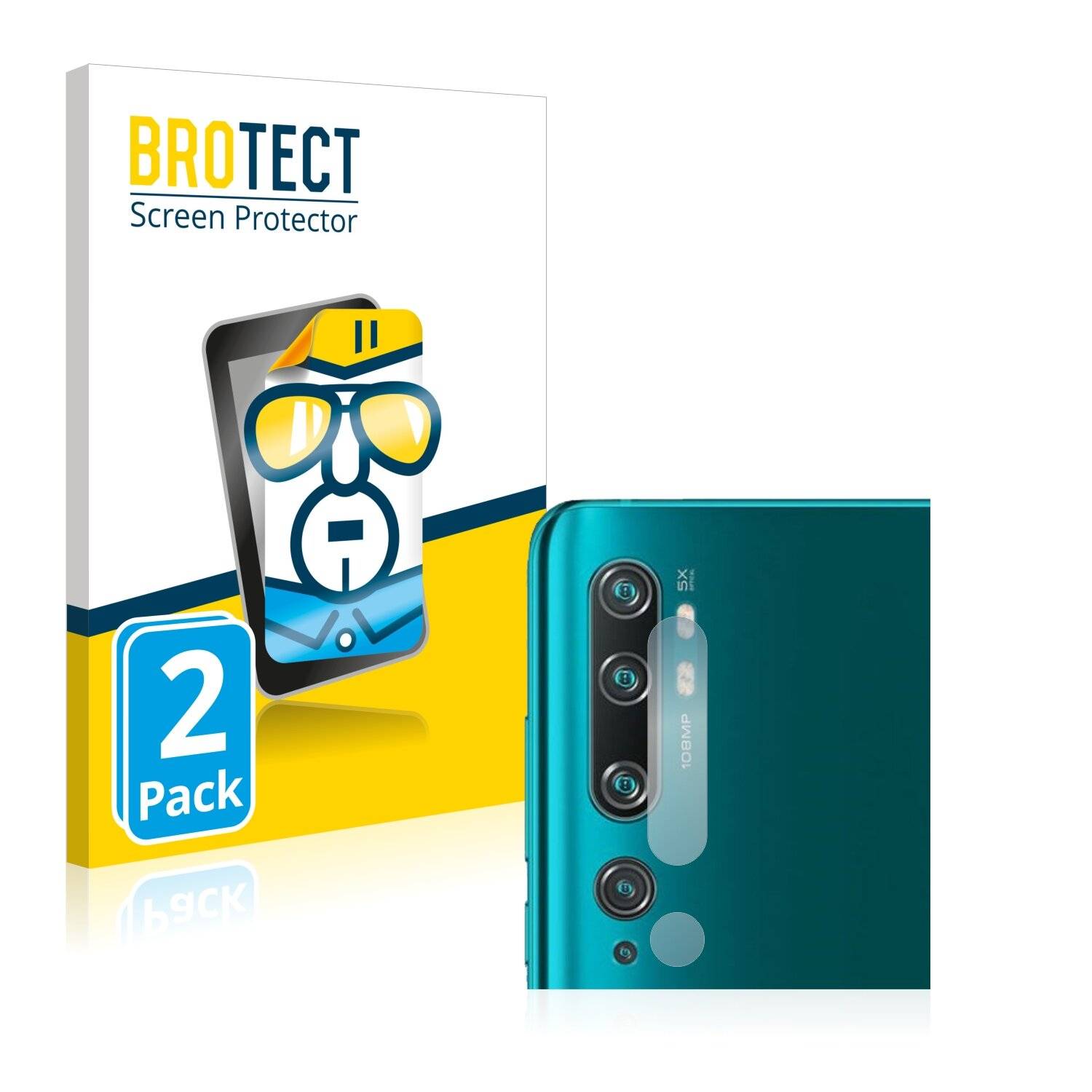 2x BROTECT HD-Clear Displayschutzfolie für Xiaomi Mi Note 10 (NUR
