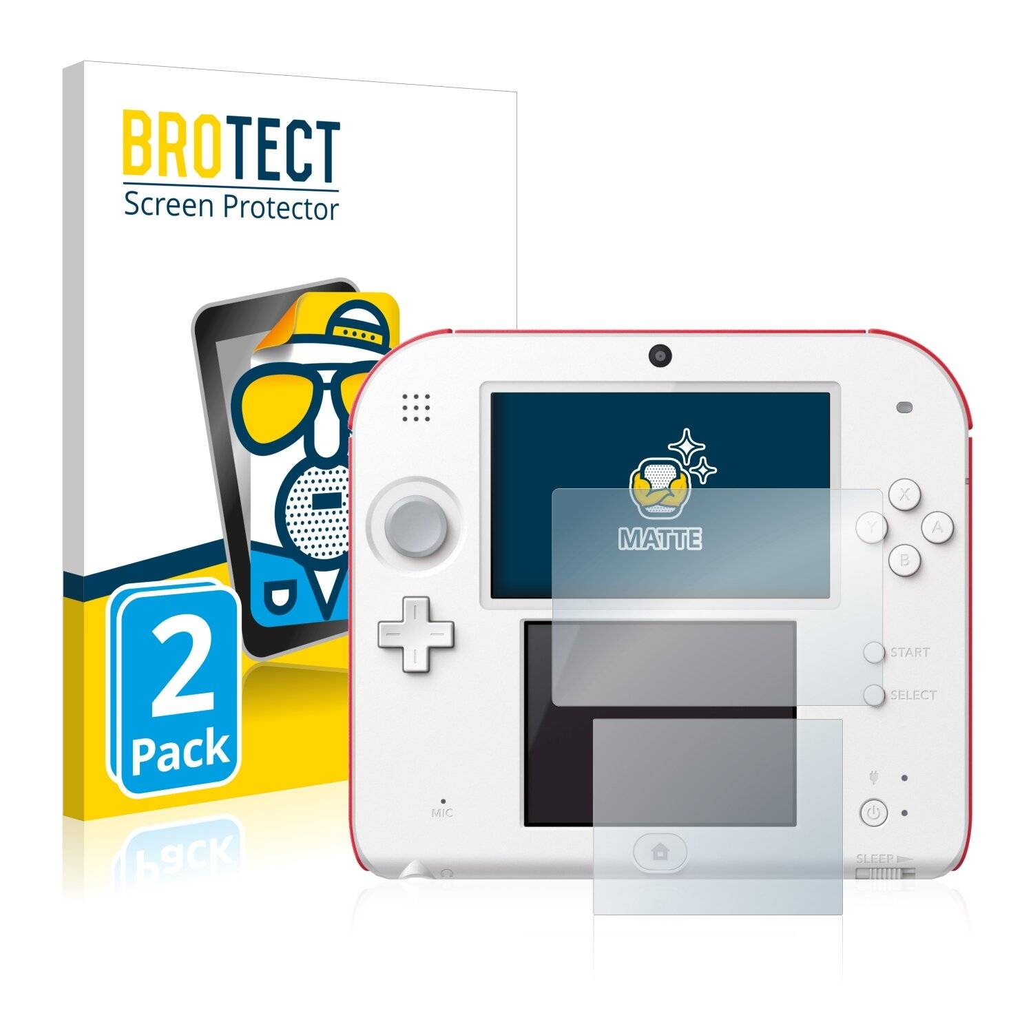 2x BROTECT Matte Displayschutzfolie für Nintendo 2DS - Entspiegelt,